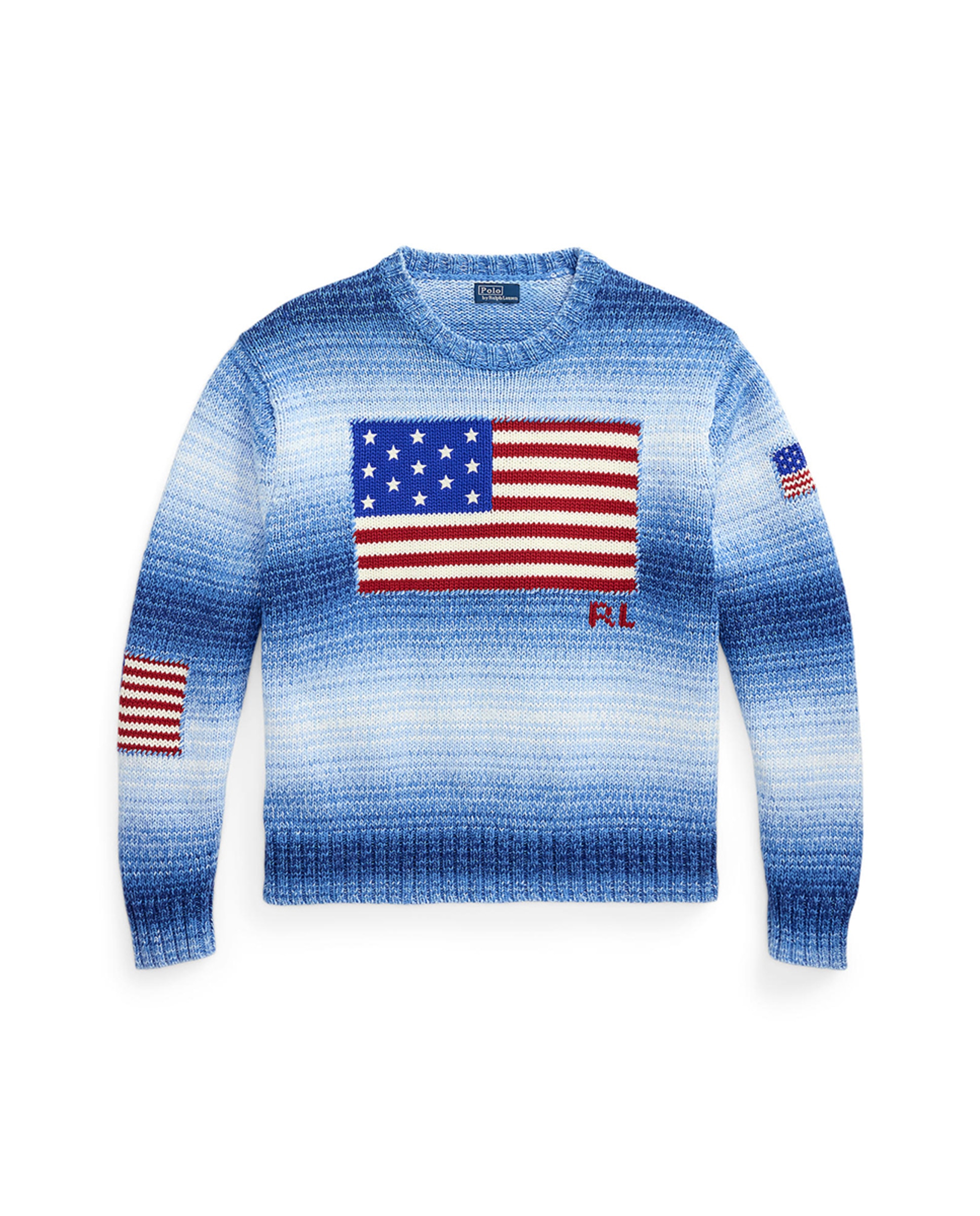 Camisola de Malha de Algodão com Bandeira Azul-5