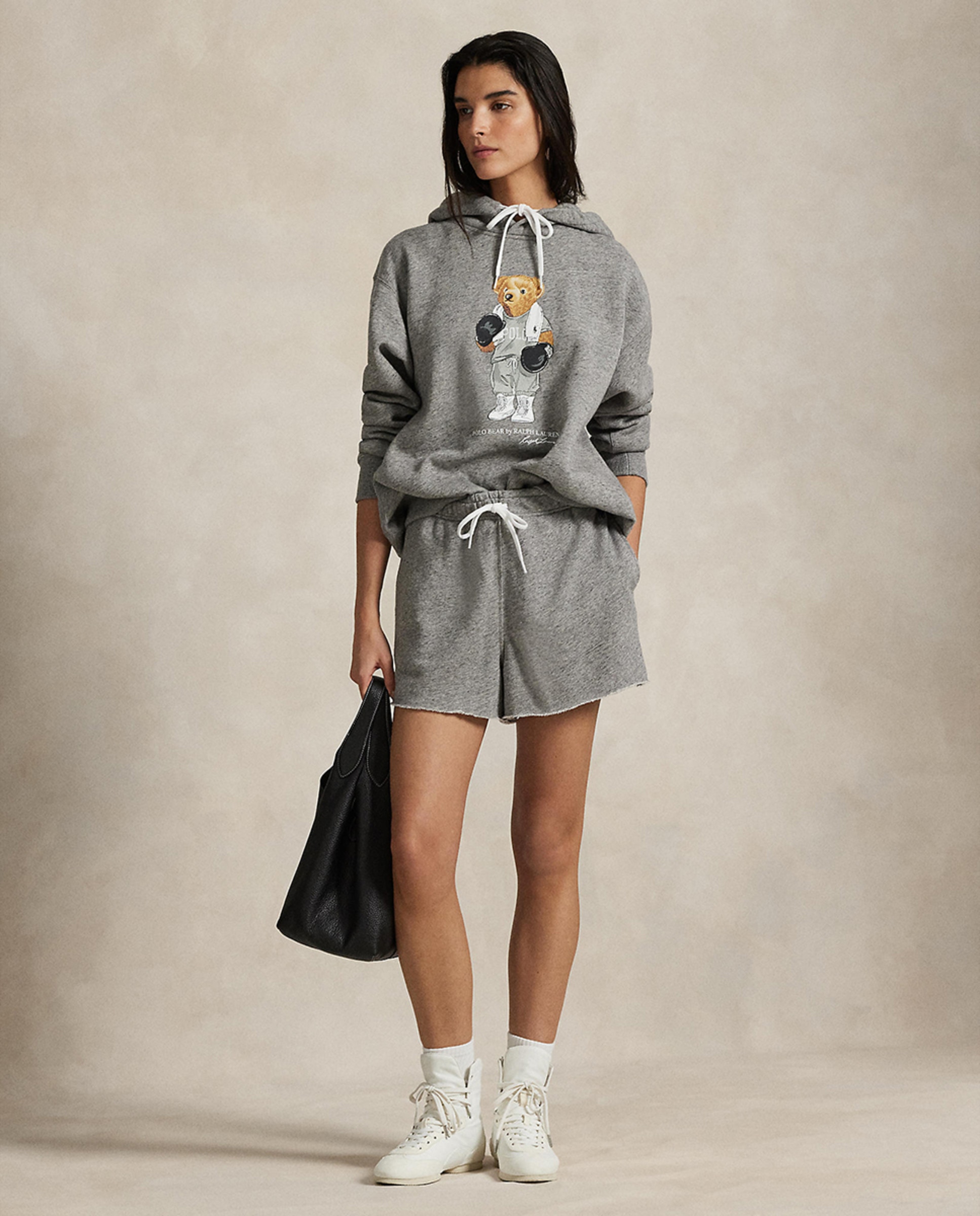 Sweatshirt de felpa com Polo Bear Cinzento-6