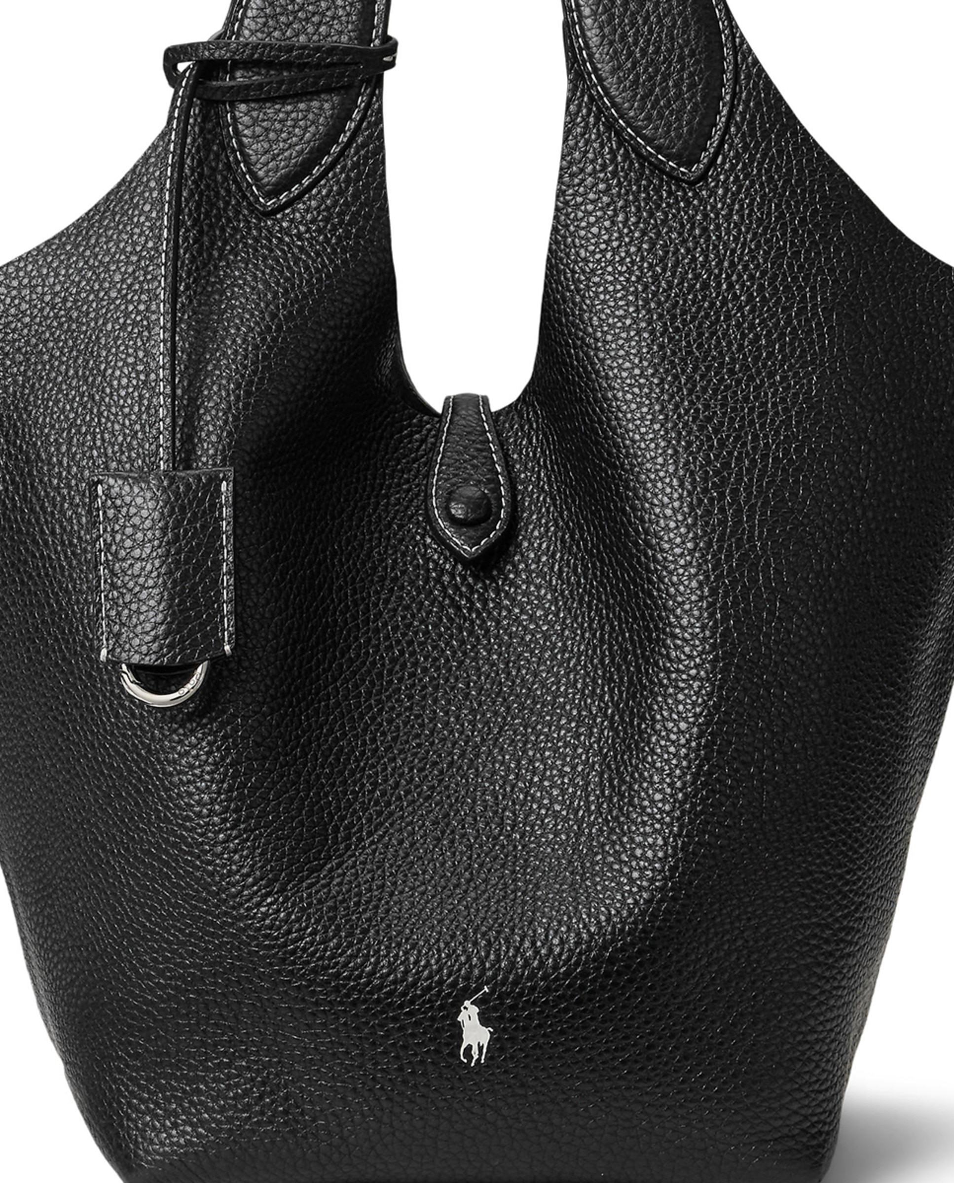 Mala de Ombro Tipo Tote em Pele Preto-6