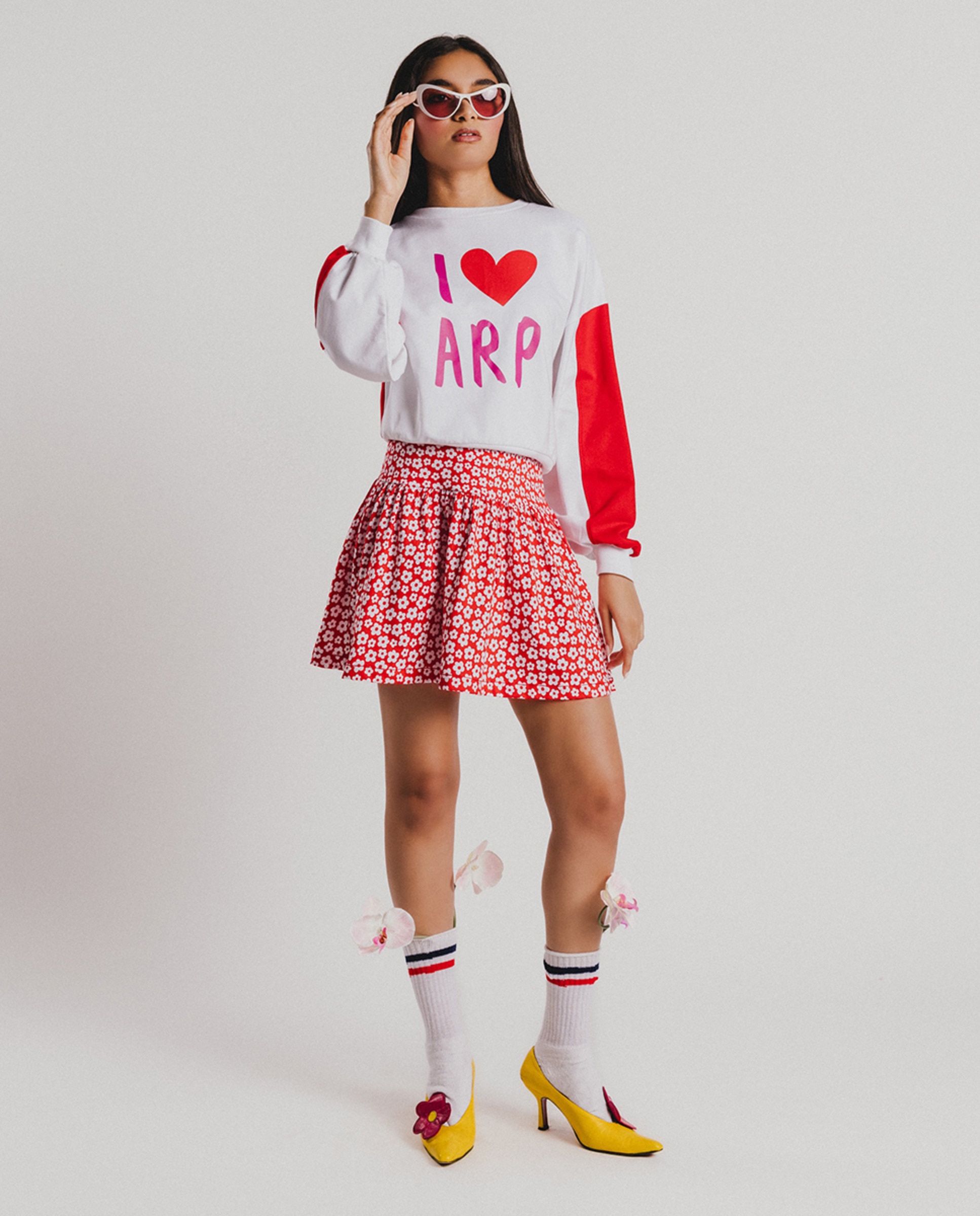 Sweatshirt de mulher com manga comprida e decote redondo Branco-4