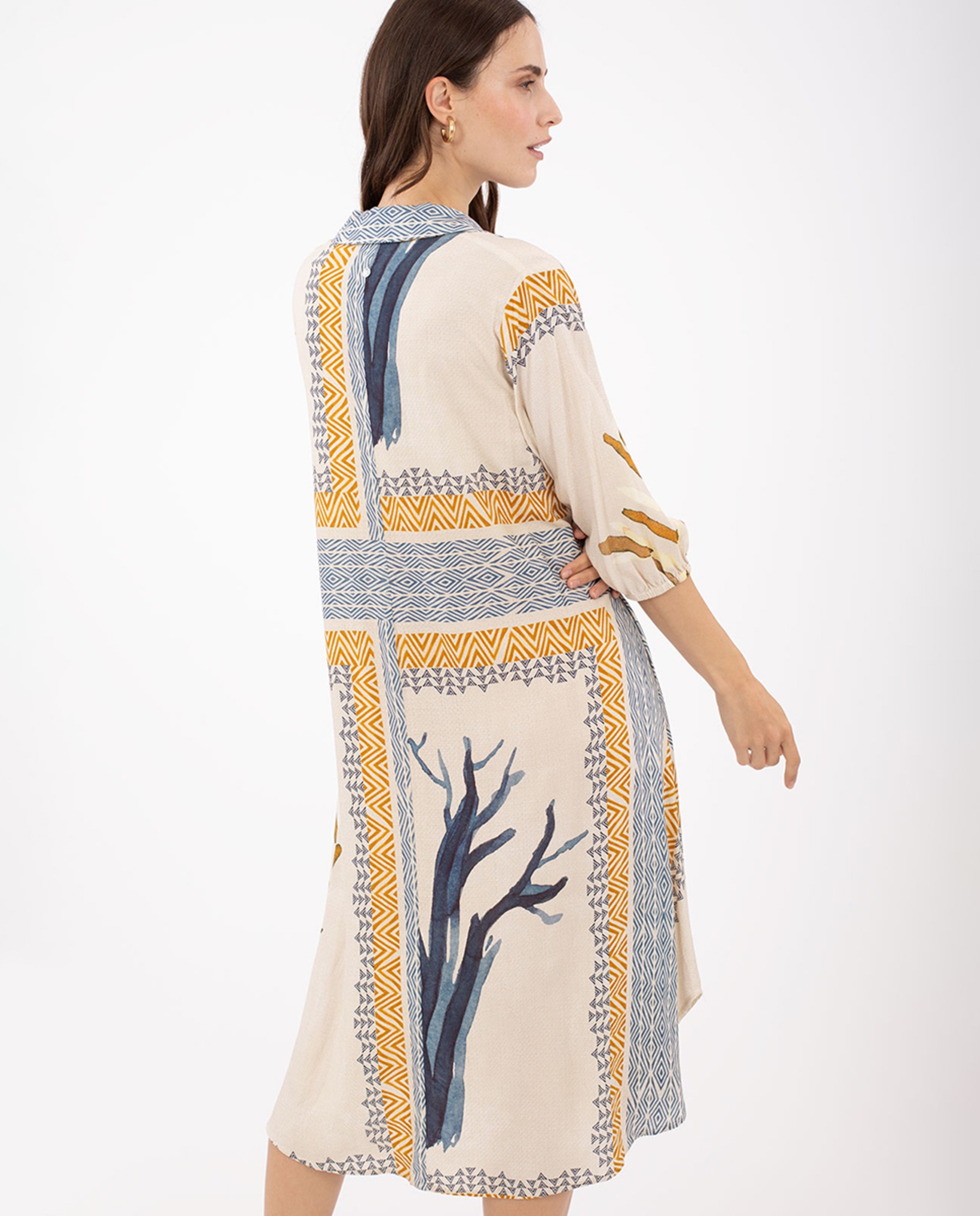 Vestido Camiseiro com Estampado Multicolor-2