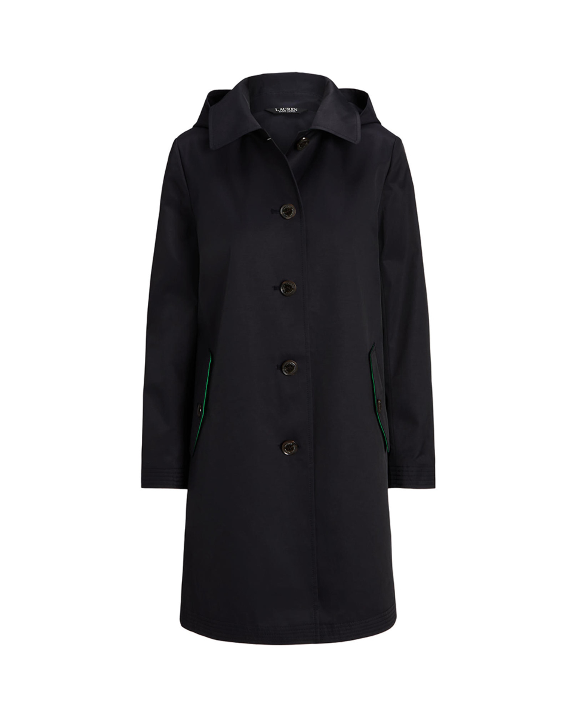 Gabardine em Mistura de Algodão com Capuz Amovível Azul-marinho-6