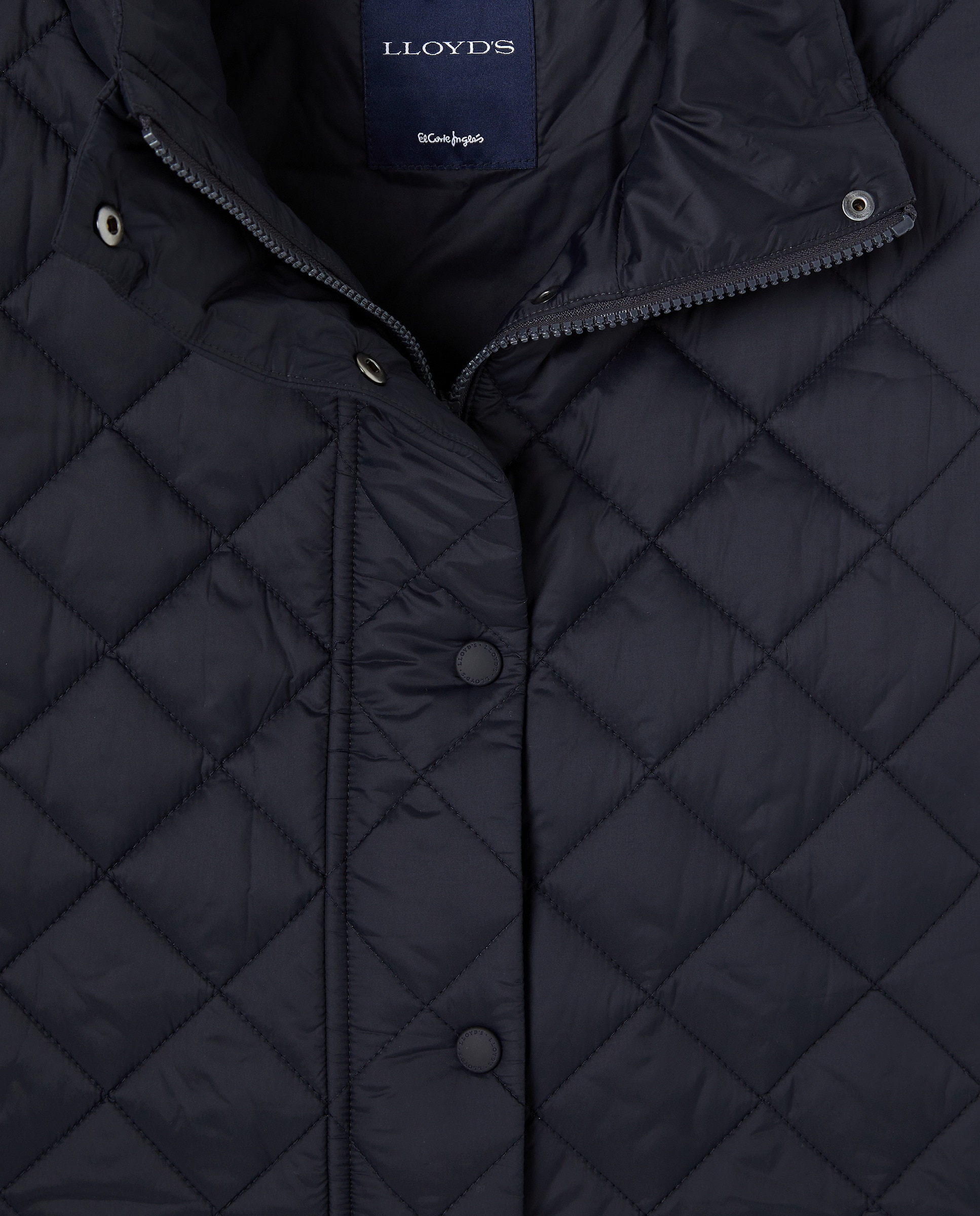 Peitilho com Acolchoado de Losangos Azul-marinho-3