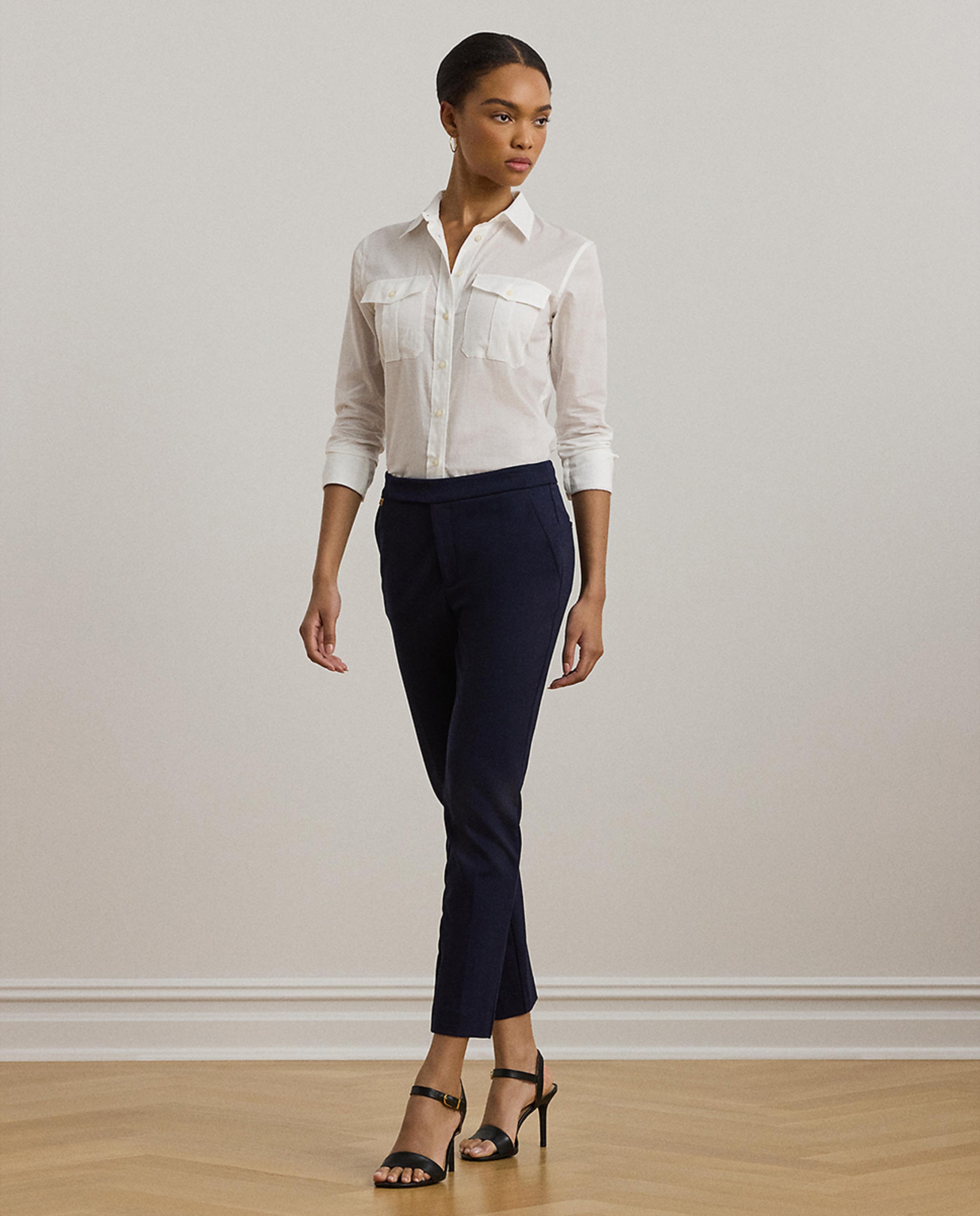 Camisa com Bolsos Branco-5