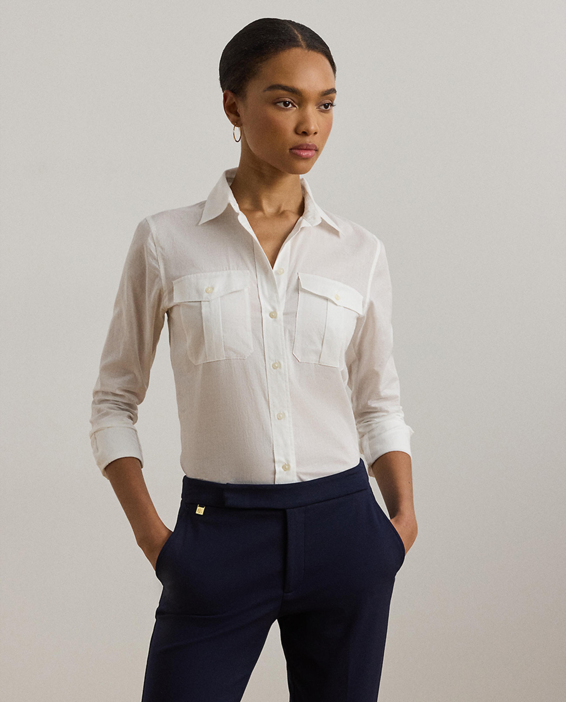 Camisa com Bolsos Branco-1