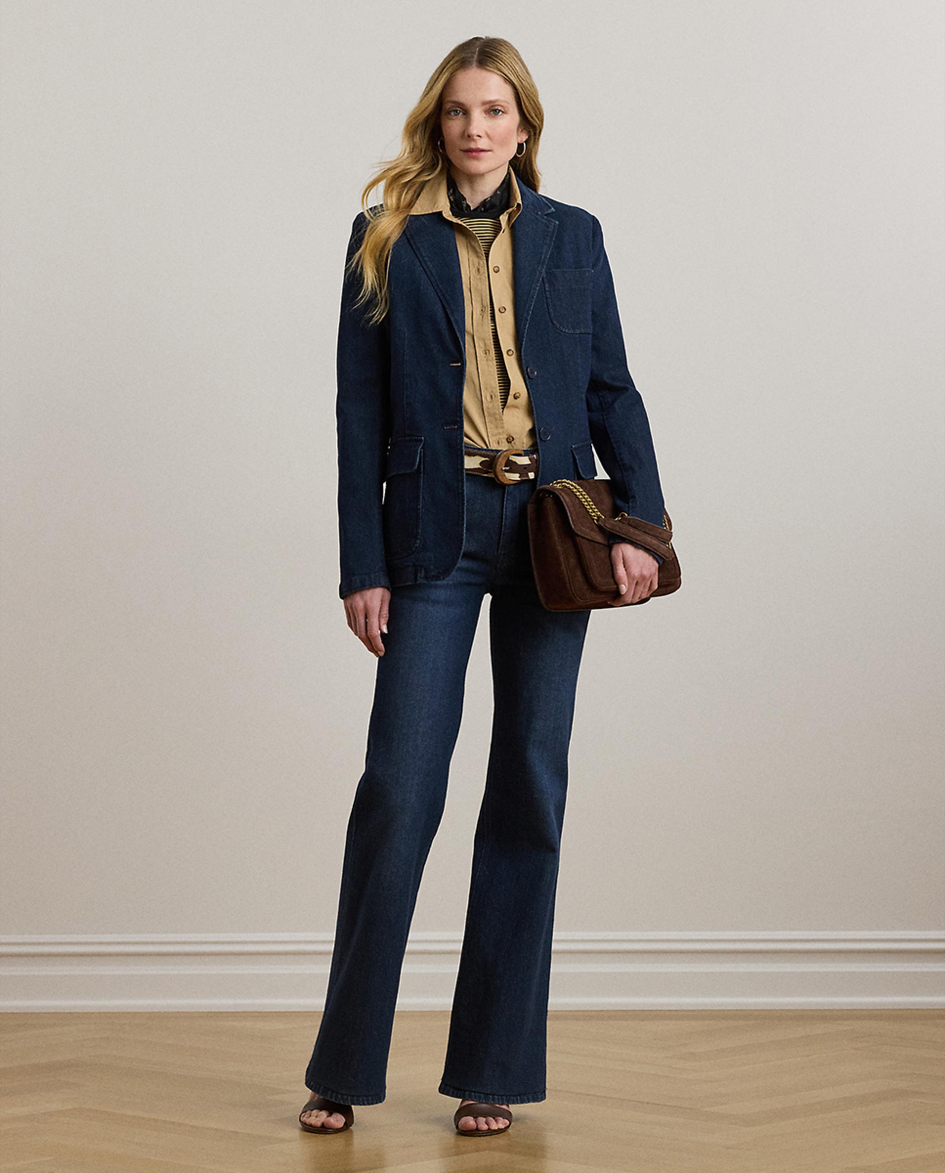 Blazer de Algodão Regular Azul-marinho-7