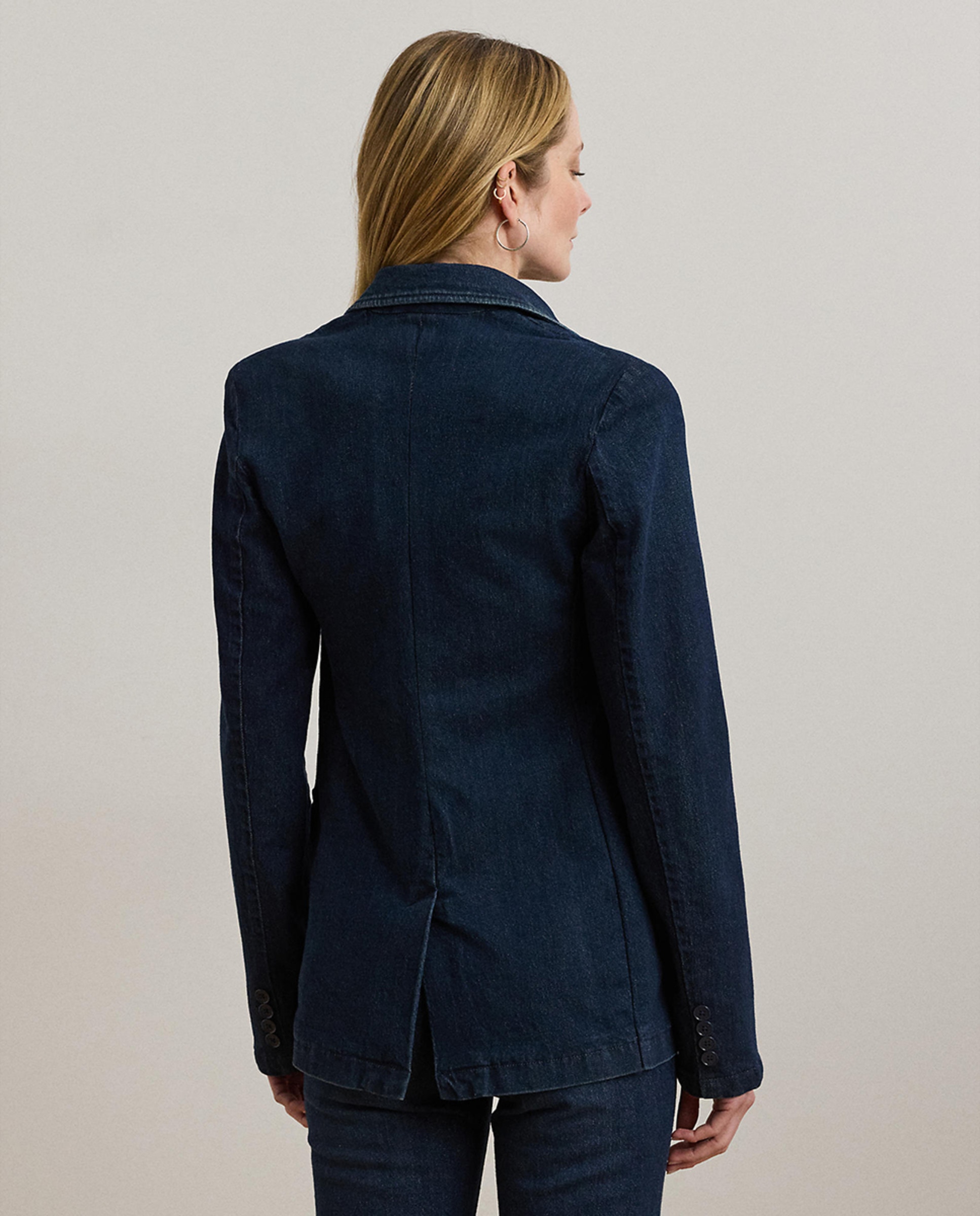 Blazer de Algodão Regular Azul-marinho-3