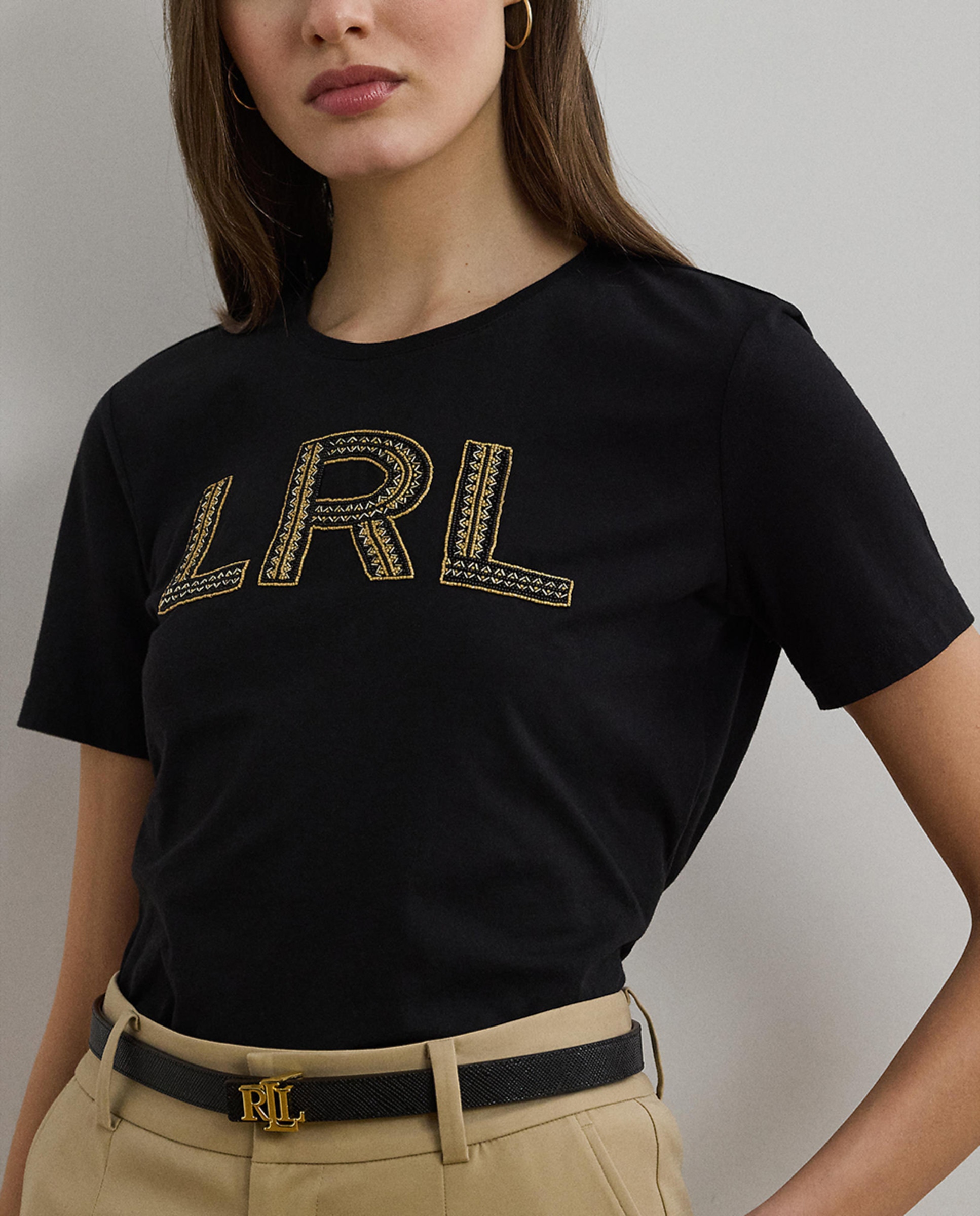 T-shirt de Algodão com Logótipo Preto-4