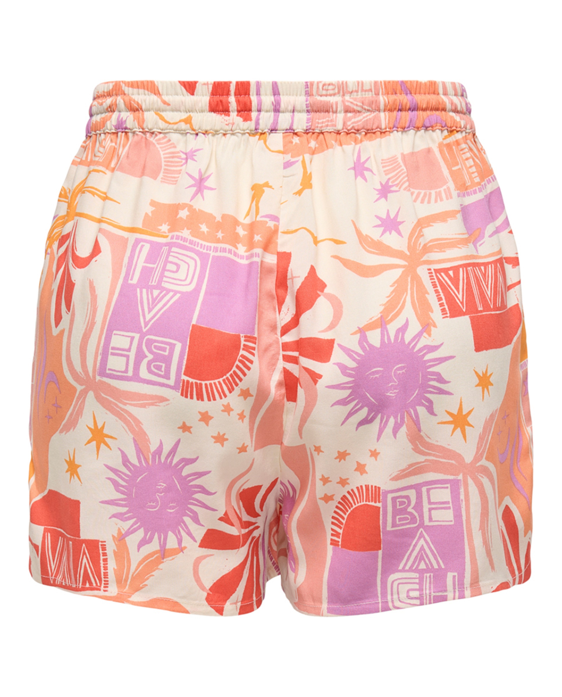 Calções com Estampado Laranja-6