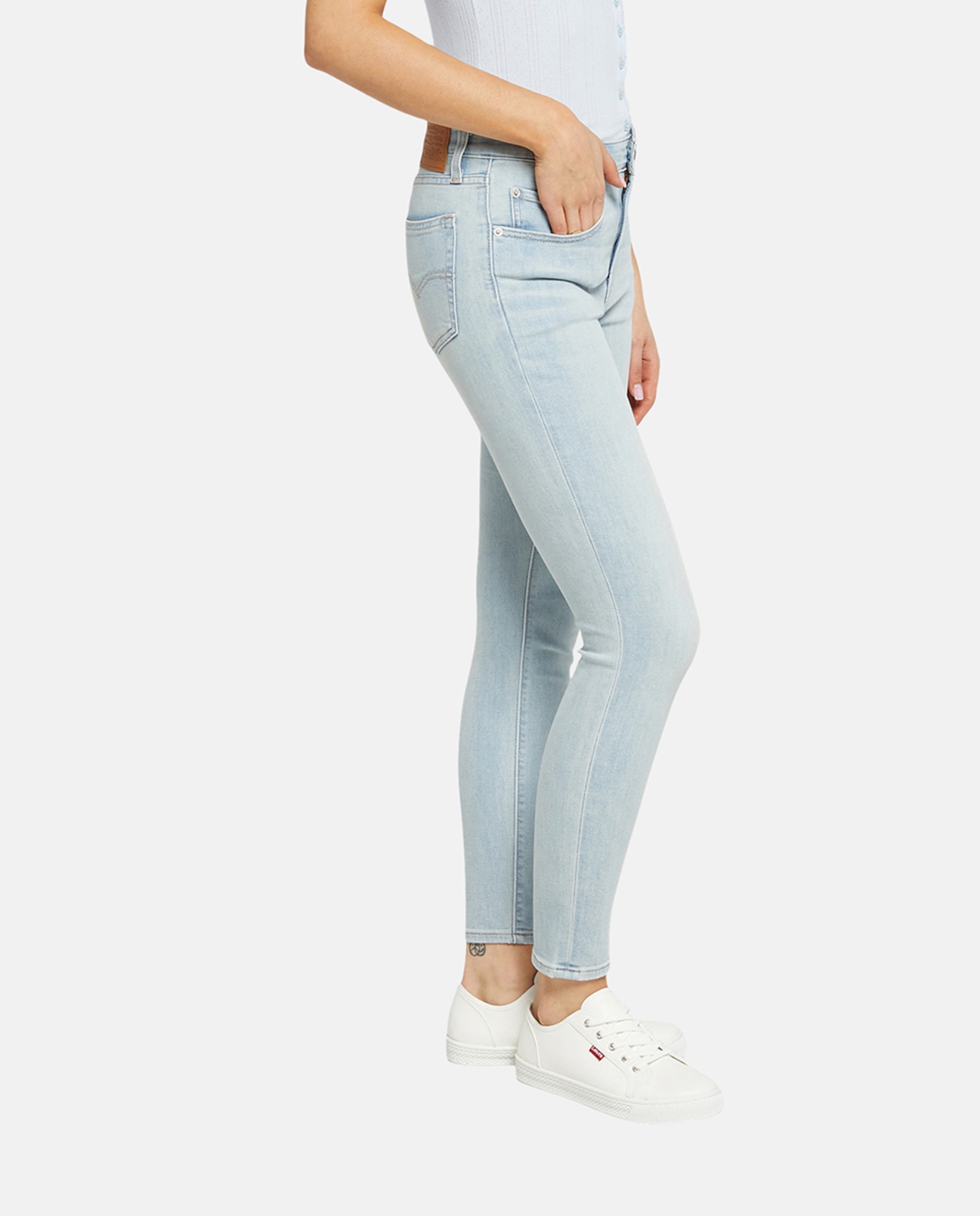 Jeans Skinny 721™ High Rise Skinny de Cintura Subida Azul-claro-4