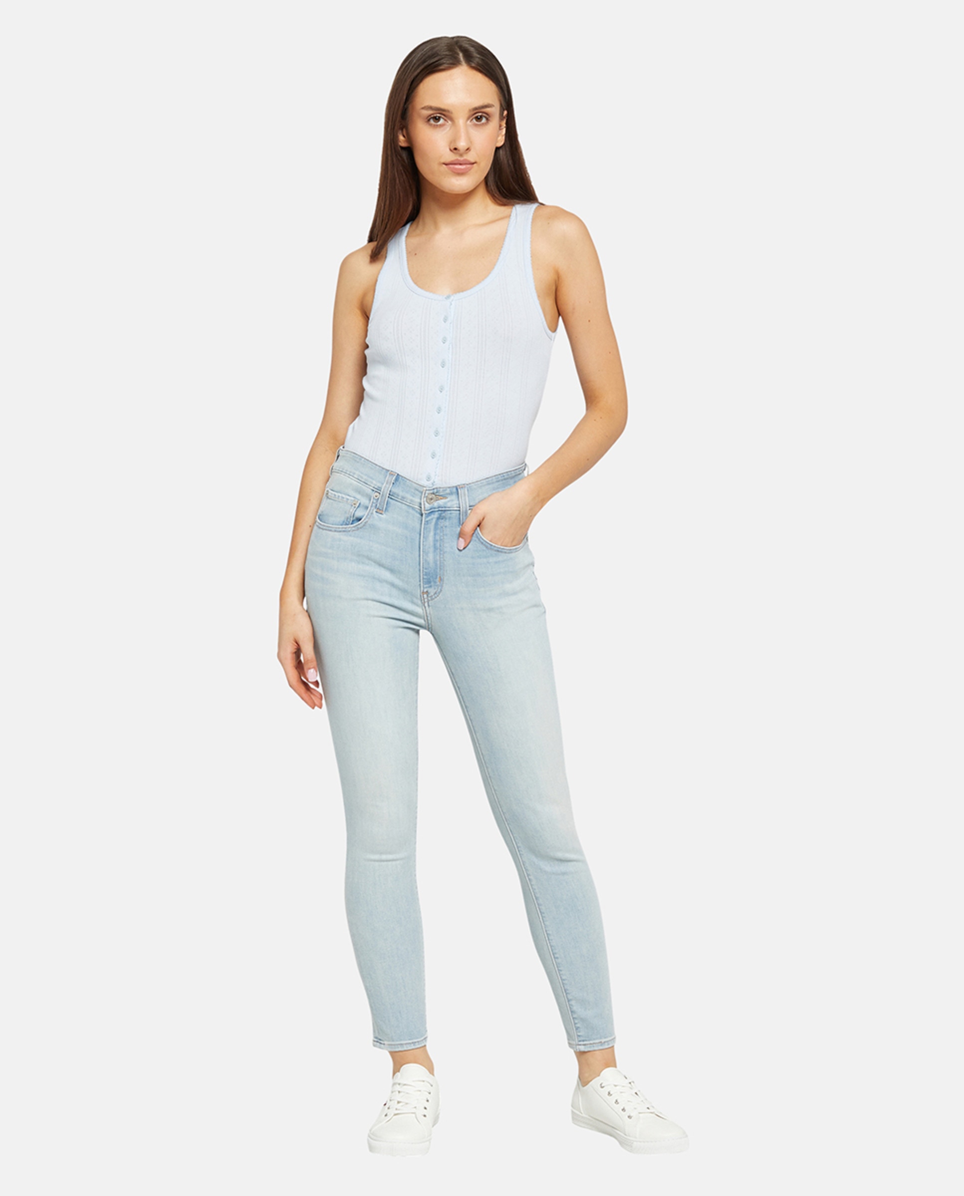 Jeans Skinny 721™ High Rise Skinny de Cintura Subida Azul-claro-1