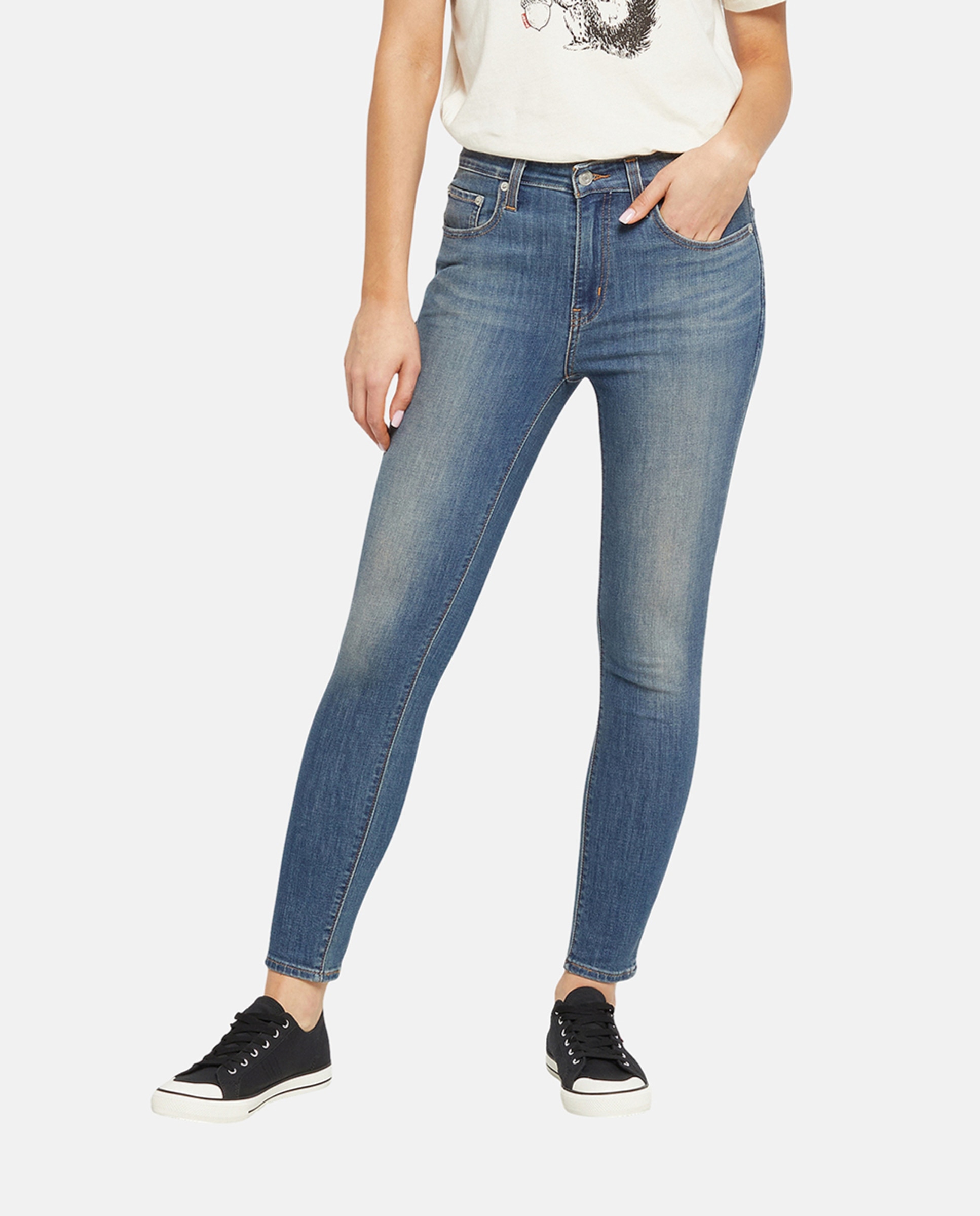 Jeans Skinny 721™ High Rise Skinny de Cintura Subida Azul-marinho-2