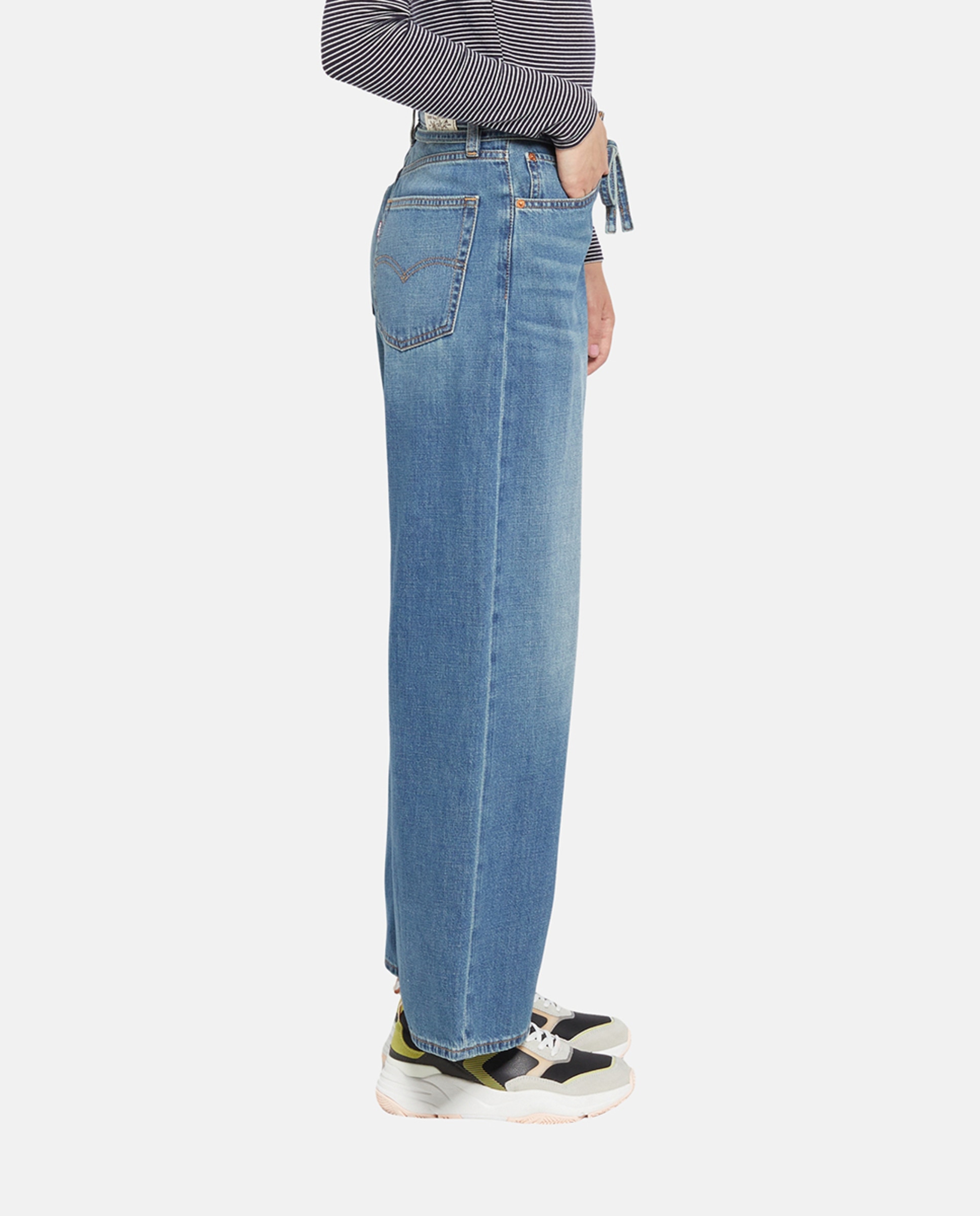 Jeans Largas XL Straight™ de Cintura Média Azul-4