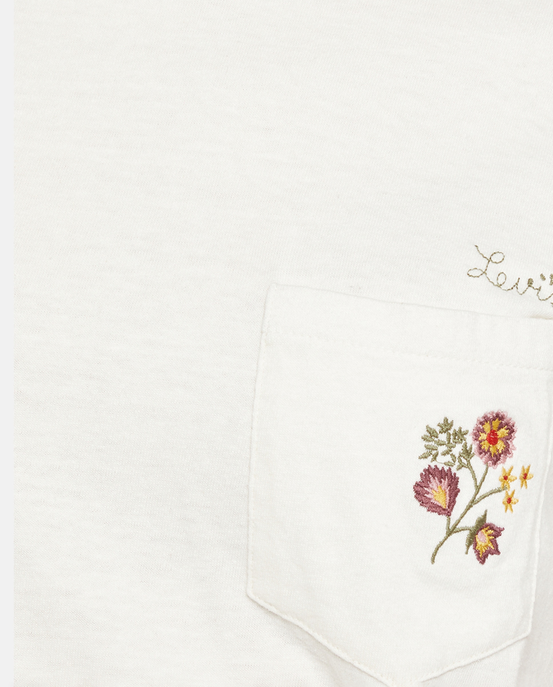 T-shirt de mulher com manga curta e decote redondo Branco-3
