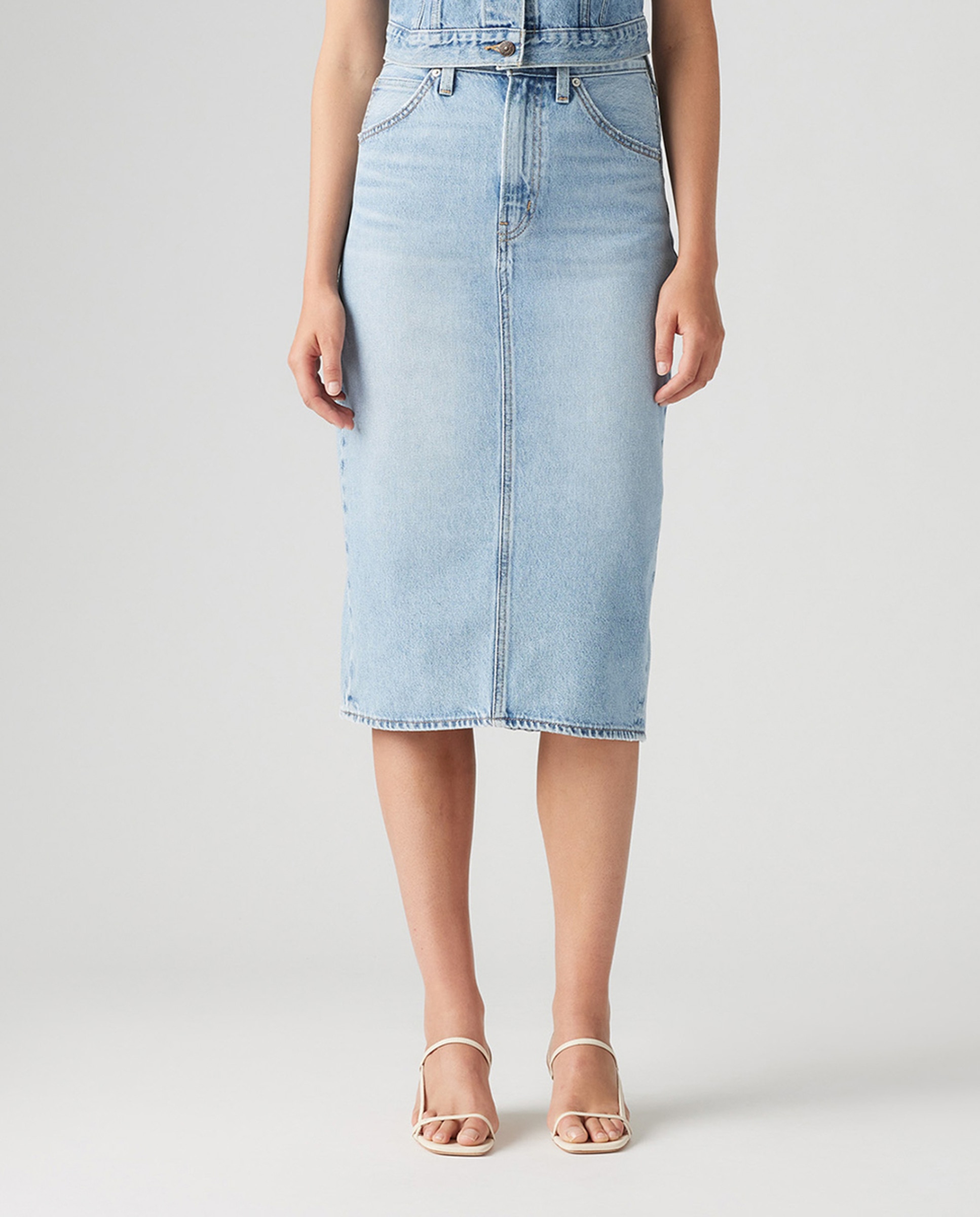 Saia de Ganga Midi Slim Azul-claro-2