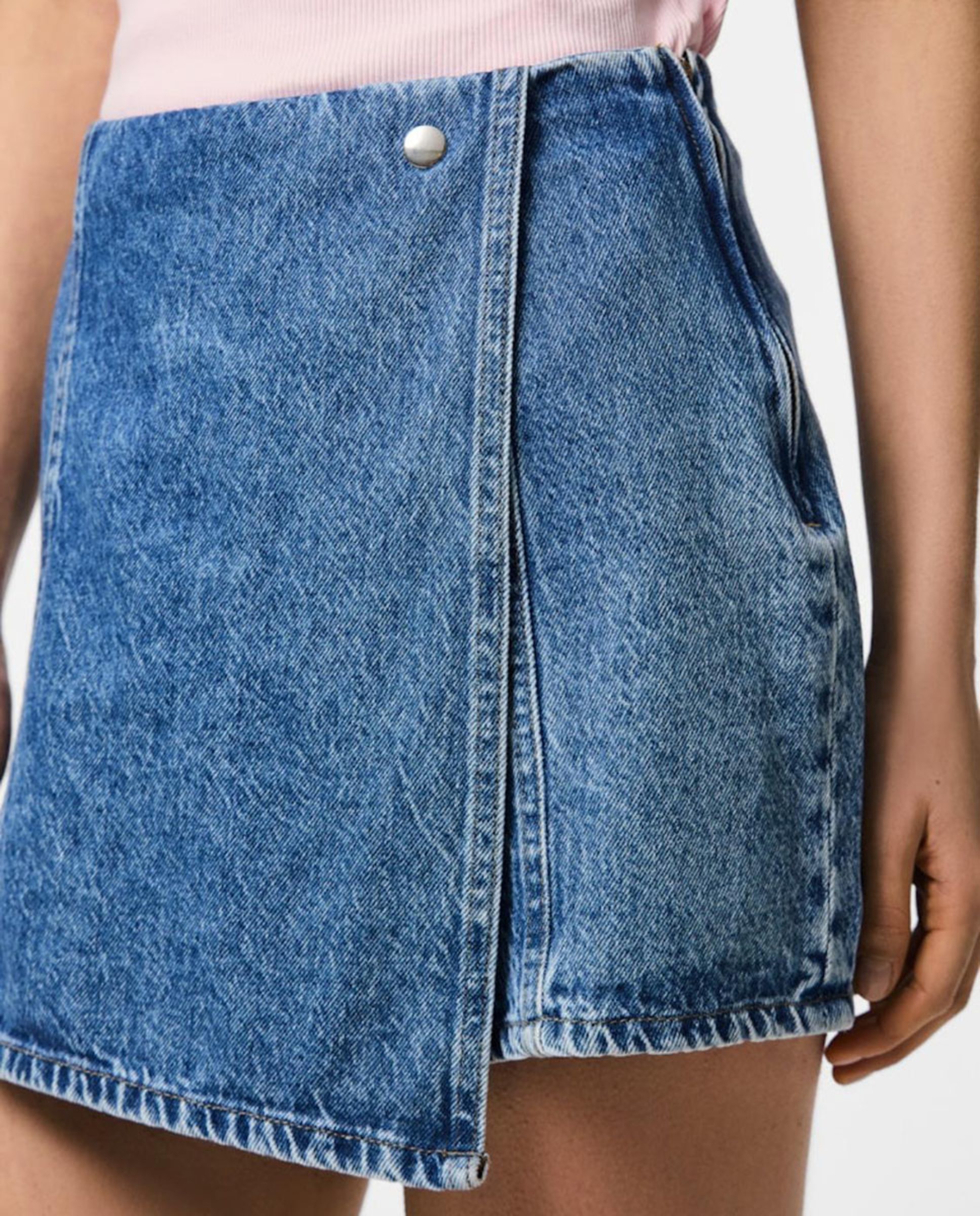 Saia-Calça de Ganga Azul-claro-4