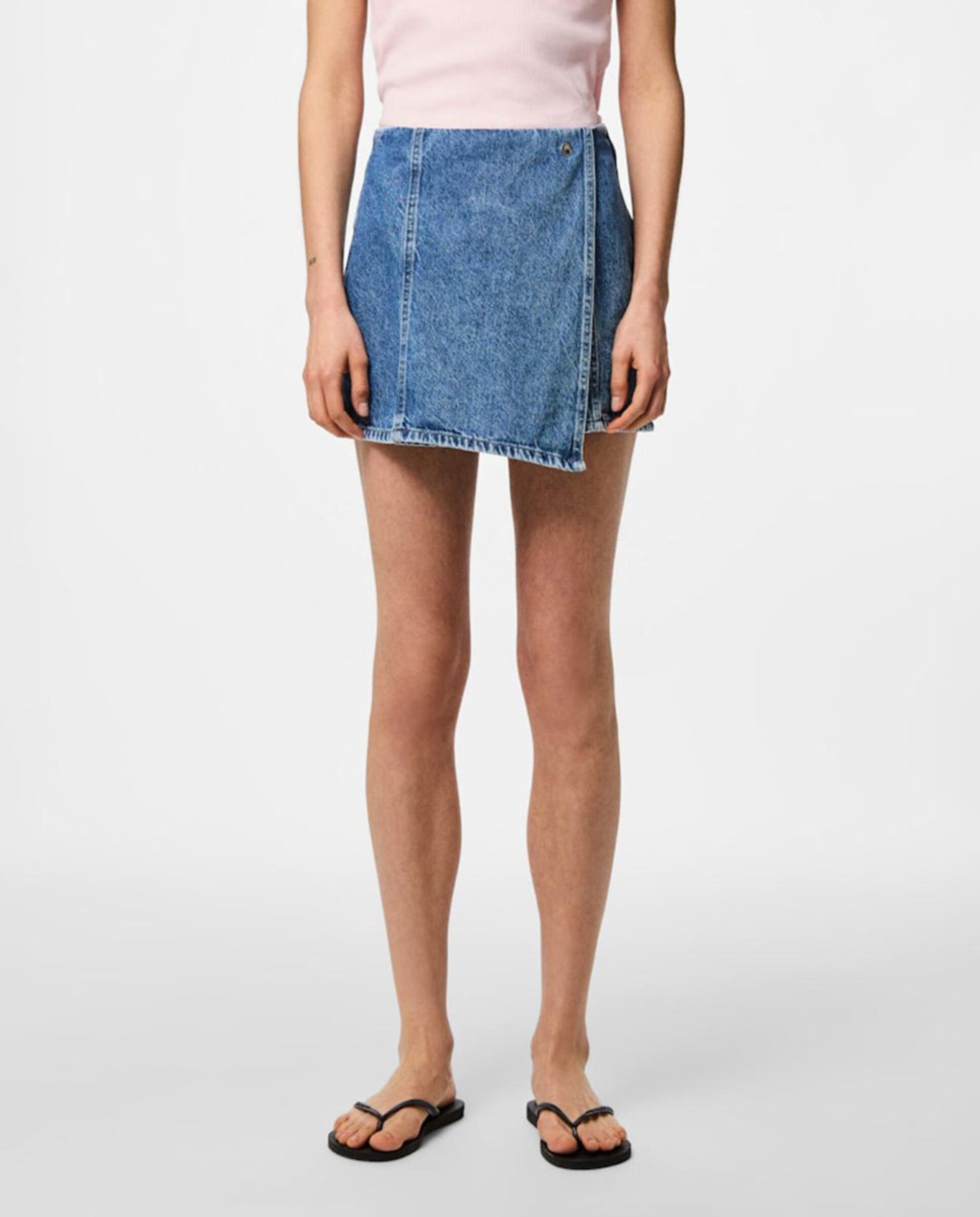 Saia-Calça de Ganga Azul-claro-3