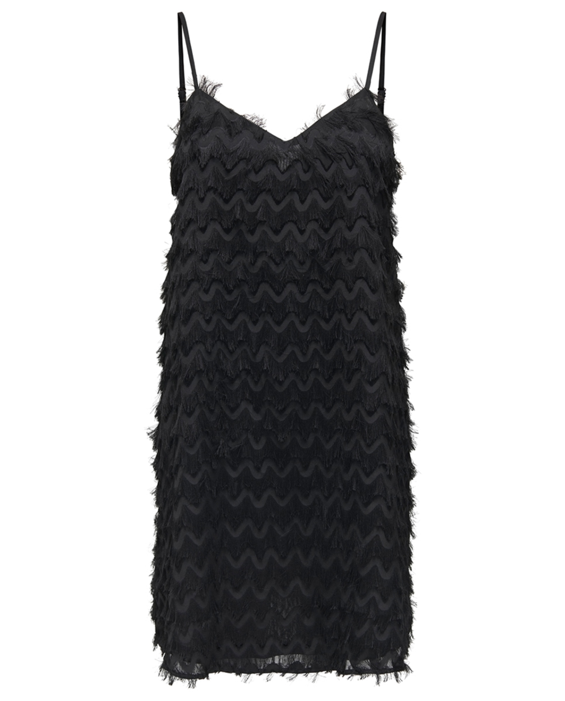 Vestido Curto Fluido de Alças Preto-1