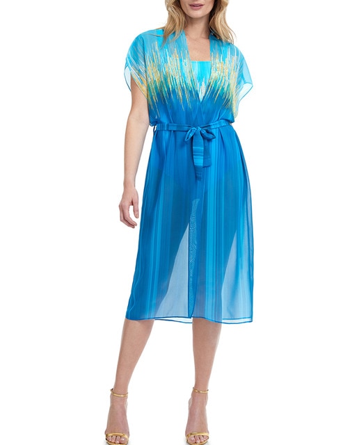 Imagen 0 de Moroccan Sky kimono estampado con cinturón