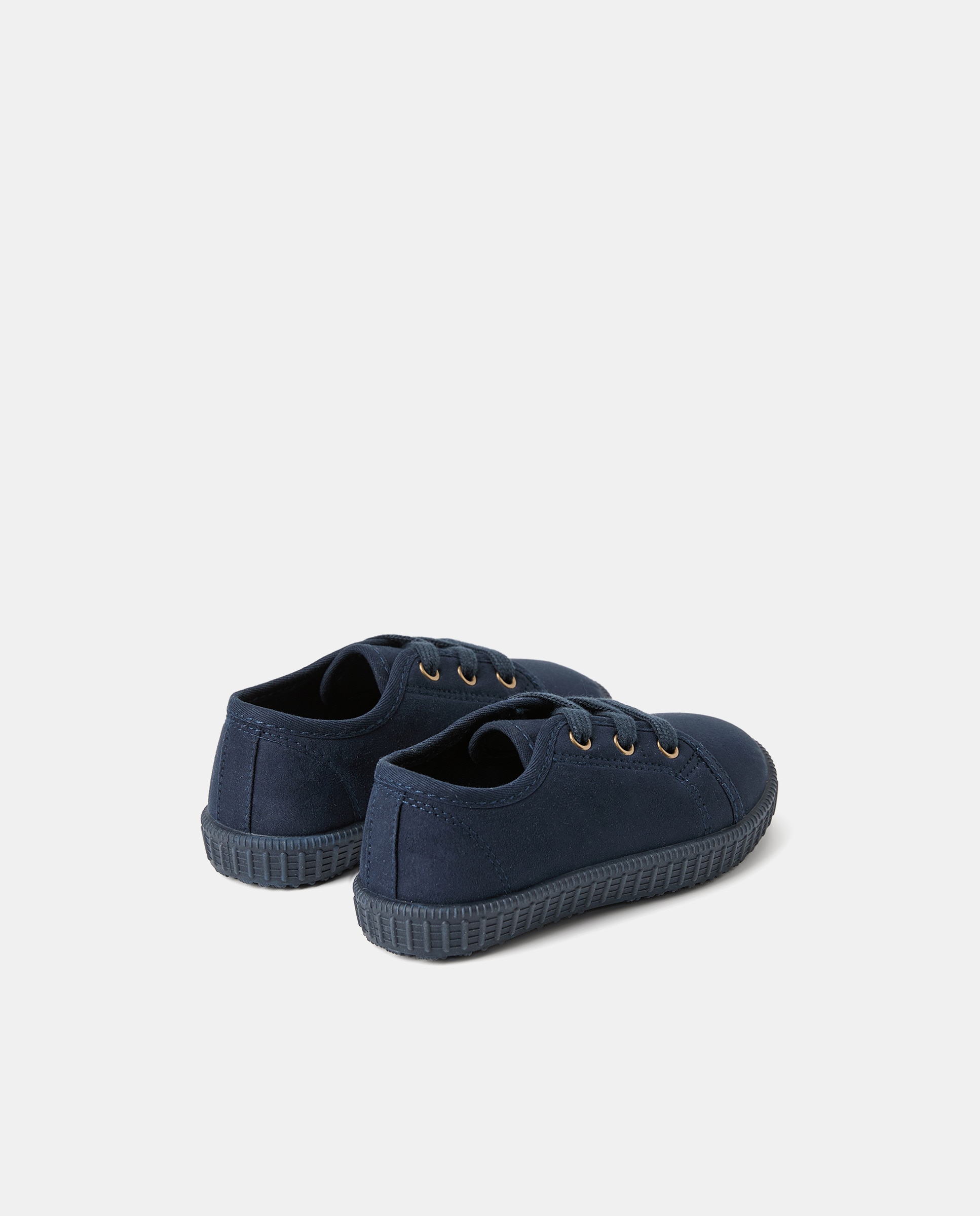 Bamba bebés microfibra con cordones Azul-3