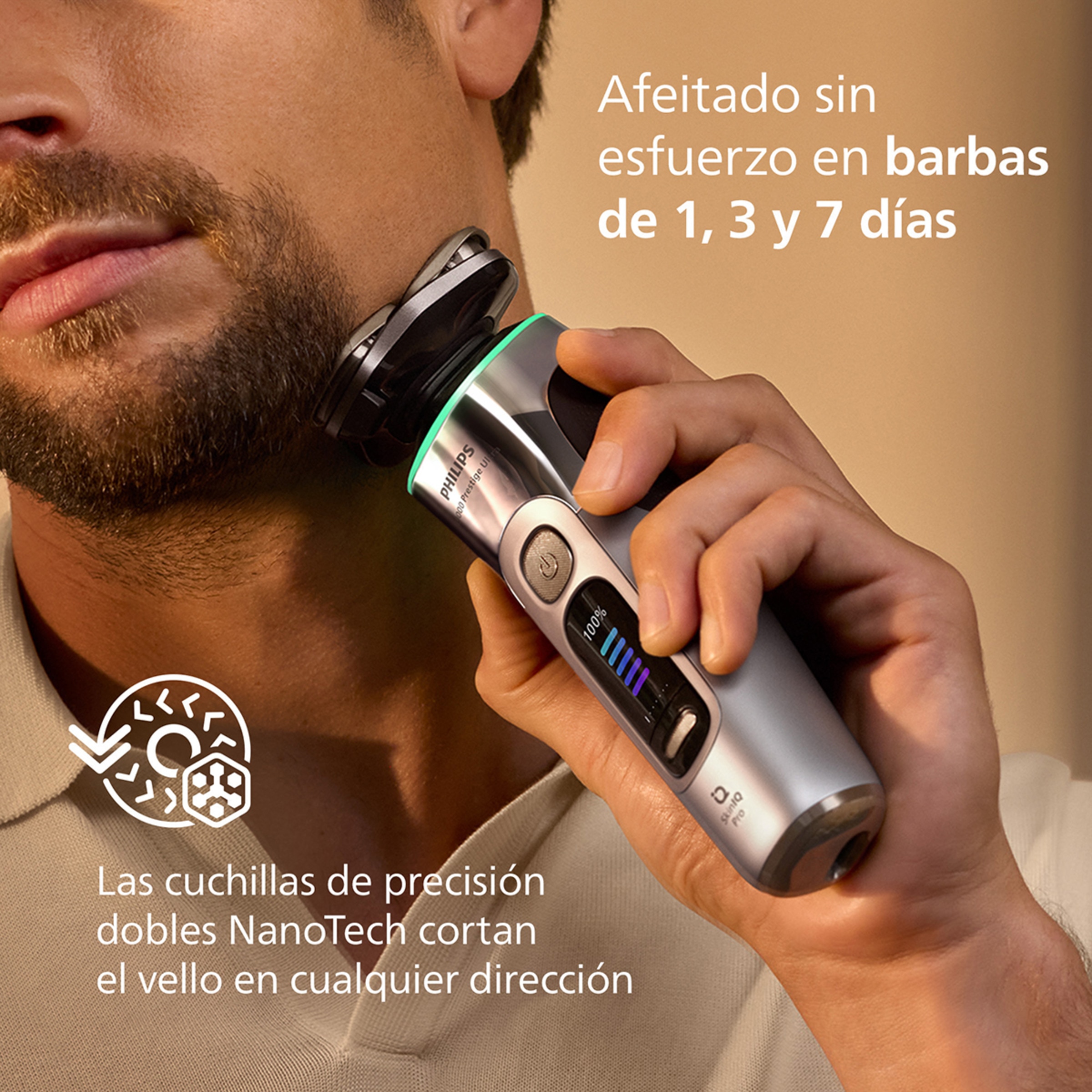Máquina de Barbear Philips i9000 Prestige Ultra XP9404/46 com Autonomia 60 min, Bateria 6