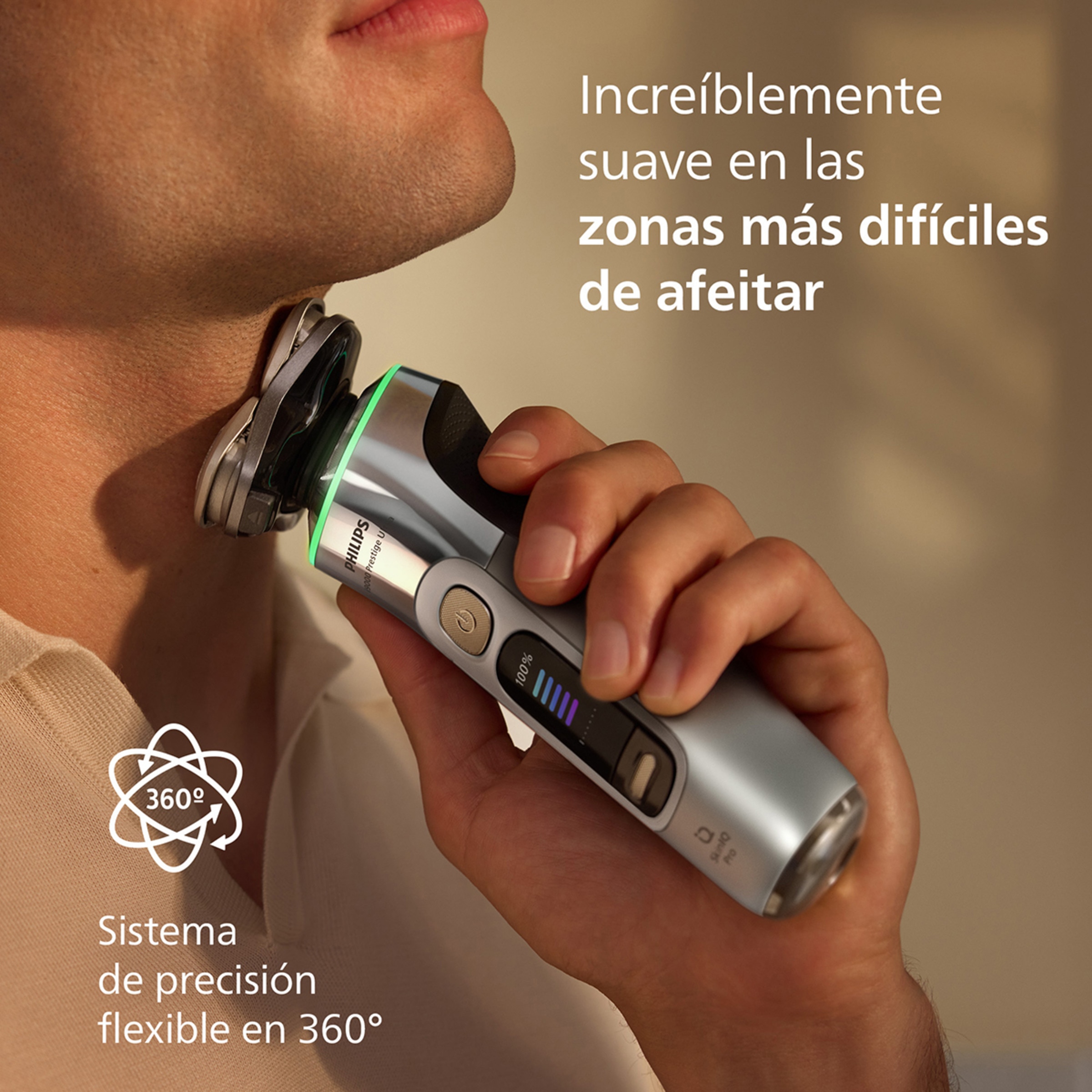Máquina de Barbear Philips i9000 Prestige Ultra XP9404/46 com Autonomia 60 min, Bateria 5