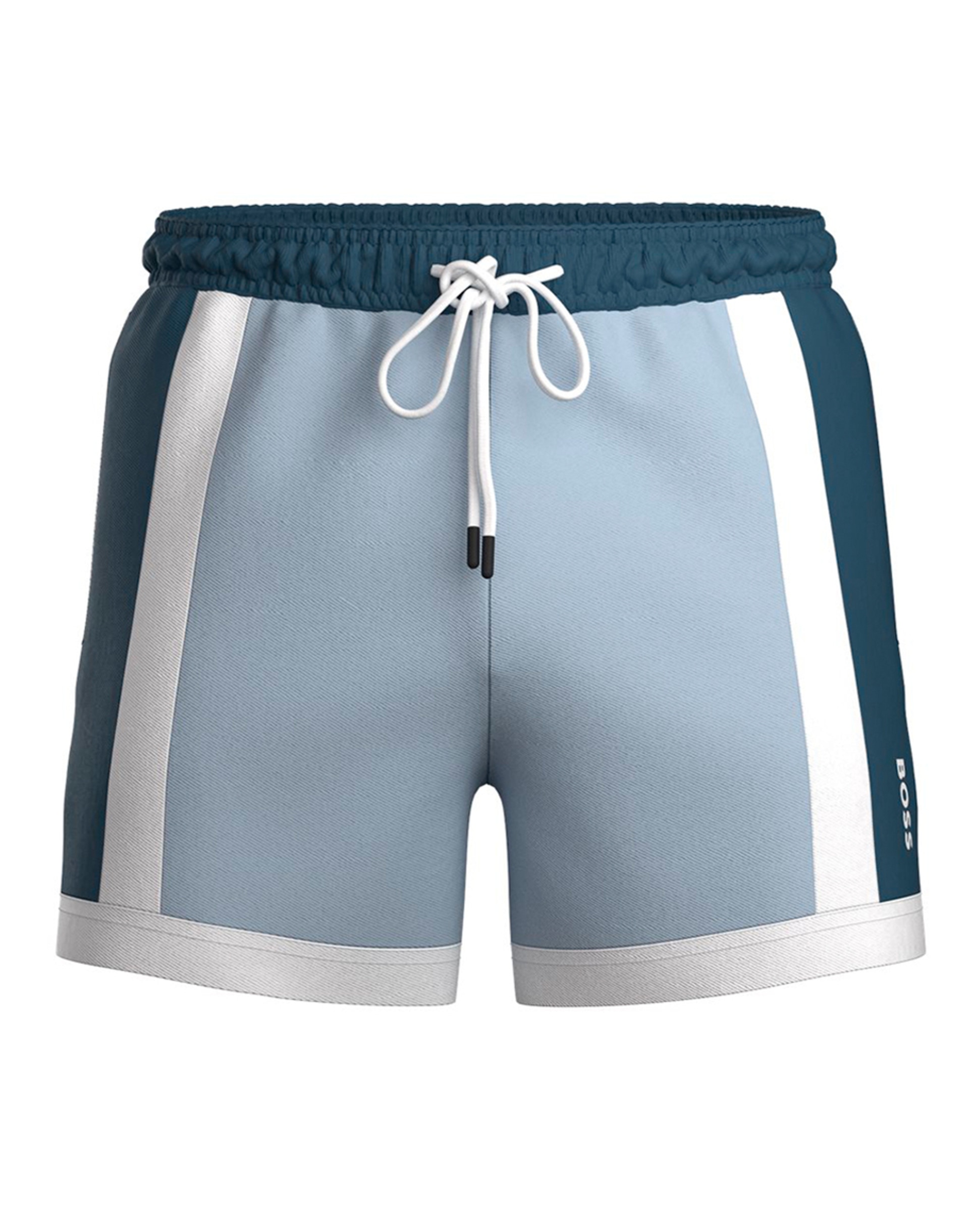 Calções de Banho com Dois Bolsos Laterais e Cós Elástico Azul-1