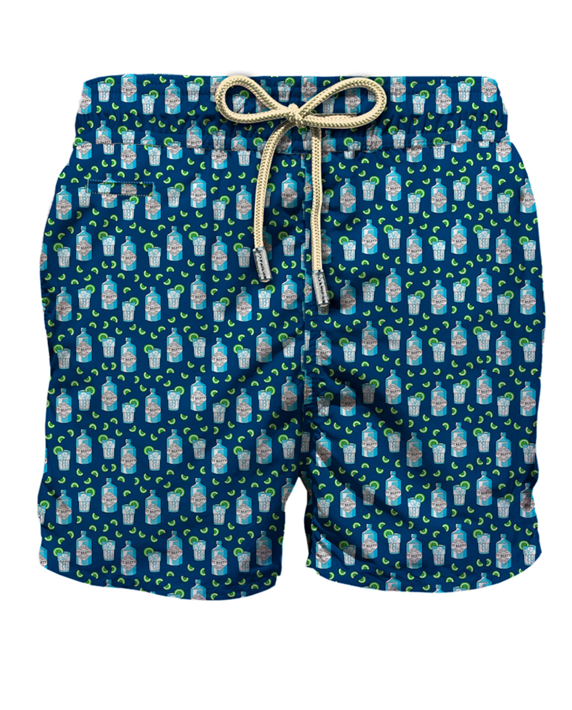 Calções de Banho de 40 cm de Comprimento com Cós Elástico e Dois Bolsos Azul-1