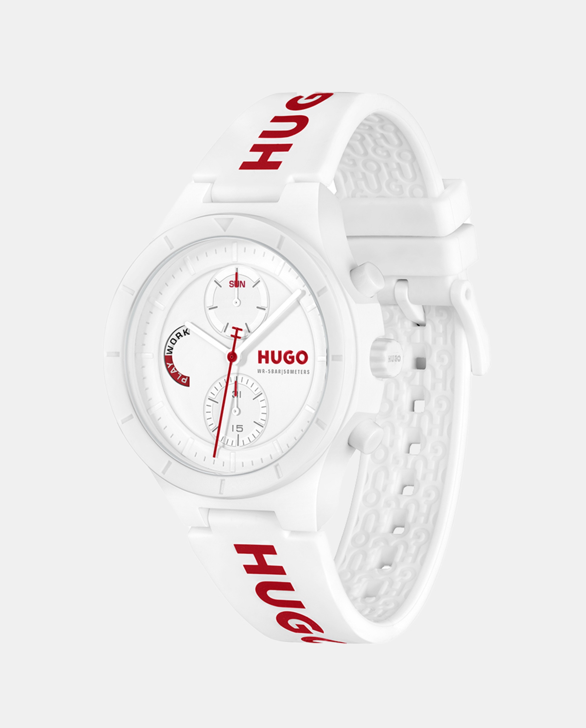 Reloj de hombreLit Multi 1530406 multifunción de silicona blanco Blanco-2
