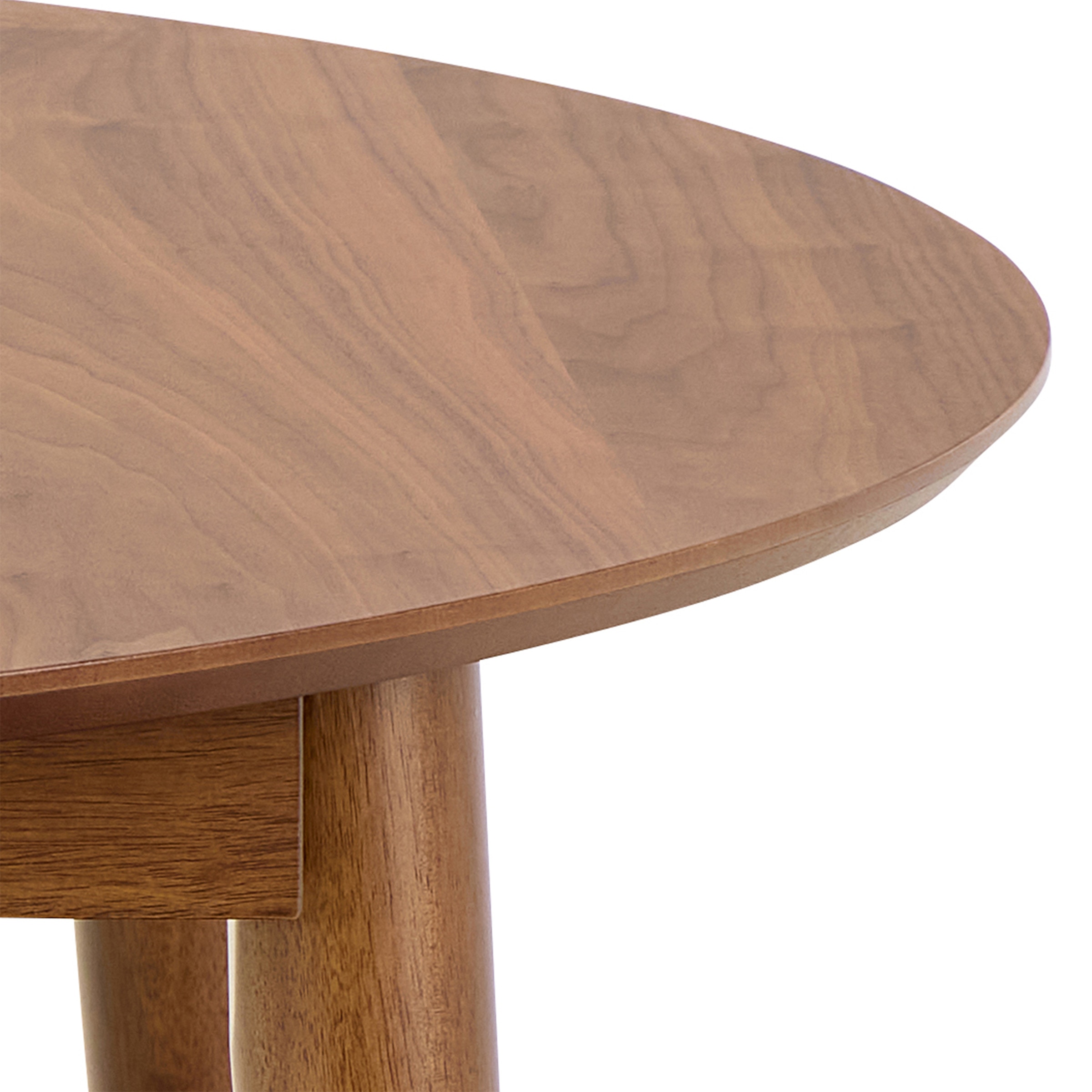 Mesa de comedor redonda extensible Dumas nogal El Corte Inglés Nogal-7
