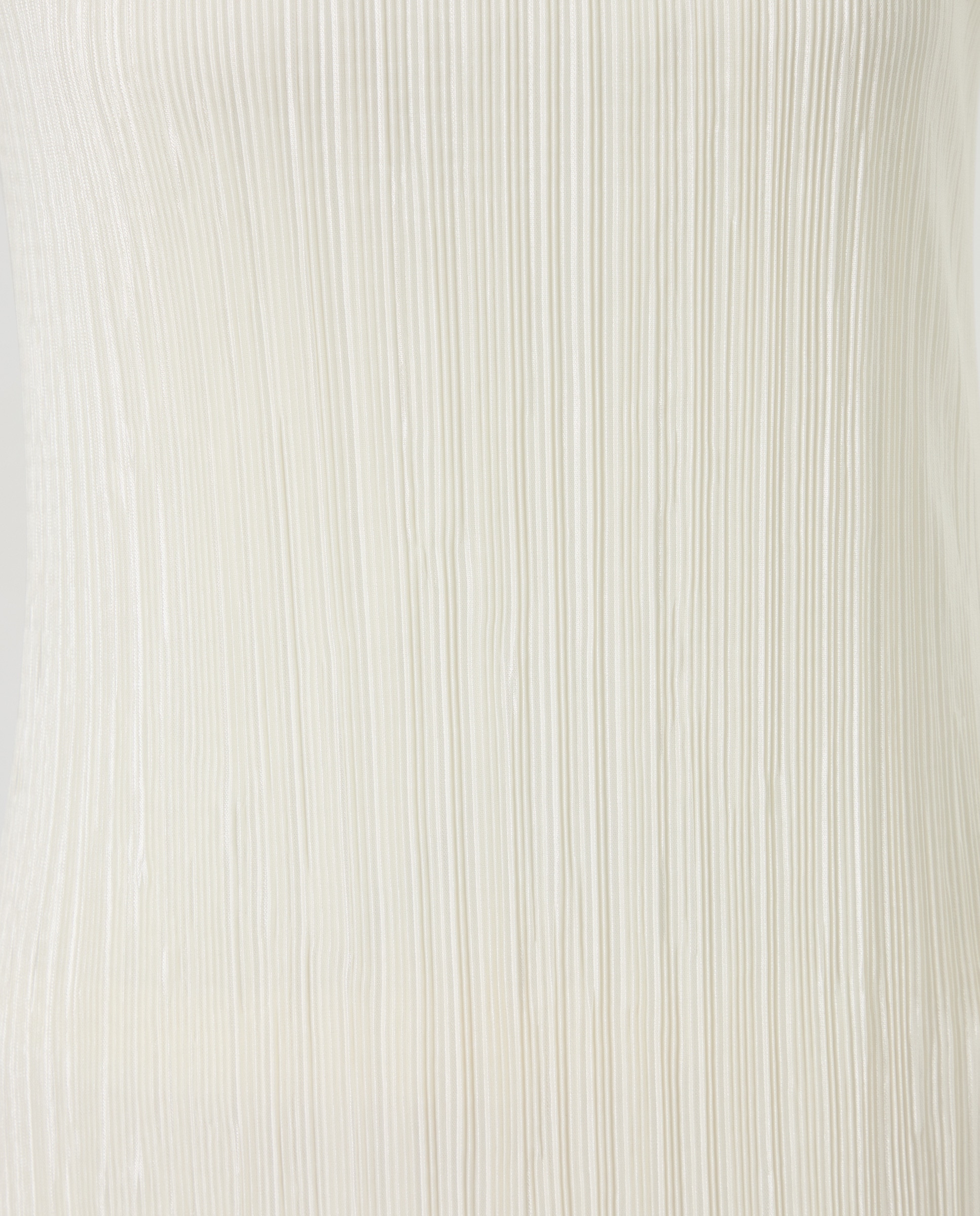 Vestido Plissado Liso sem Mangas Cru-5