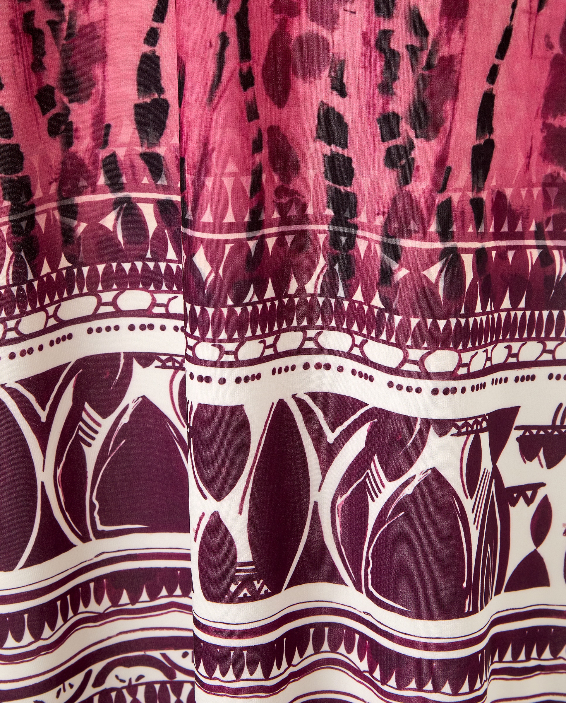 Vestido estampado sem mangas Rosa-5