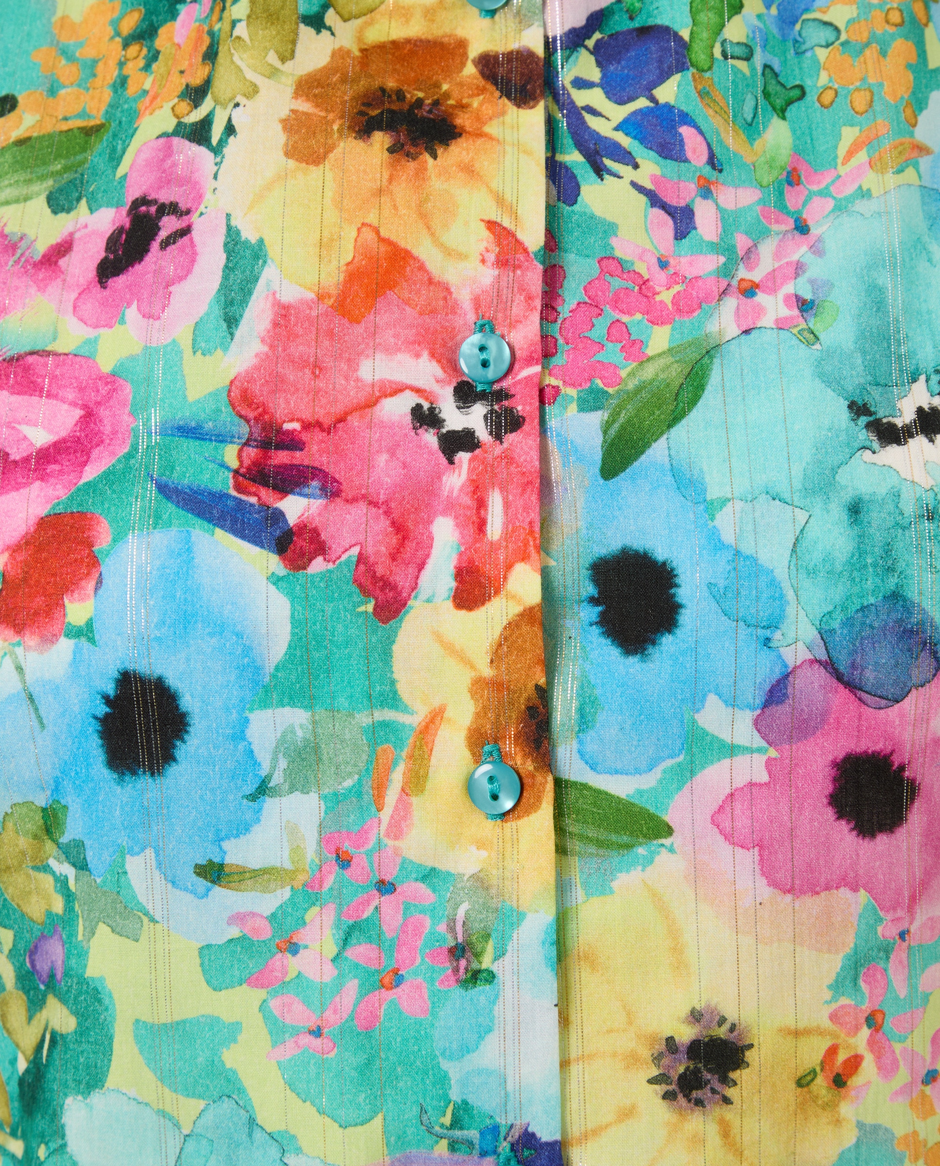 Camisa estampada com manga curta Multicolor-5