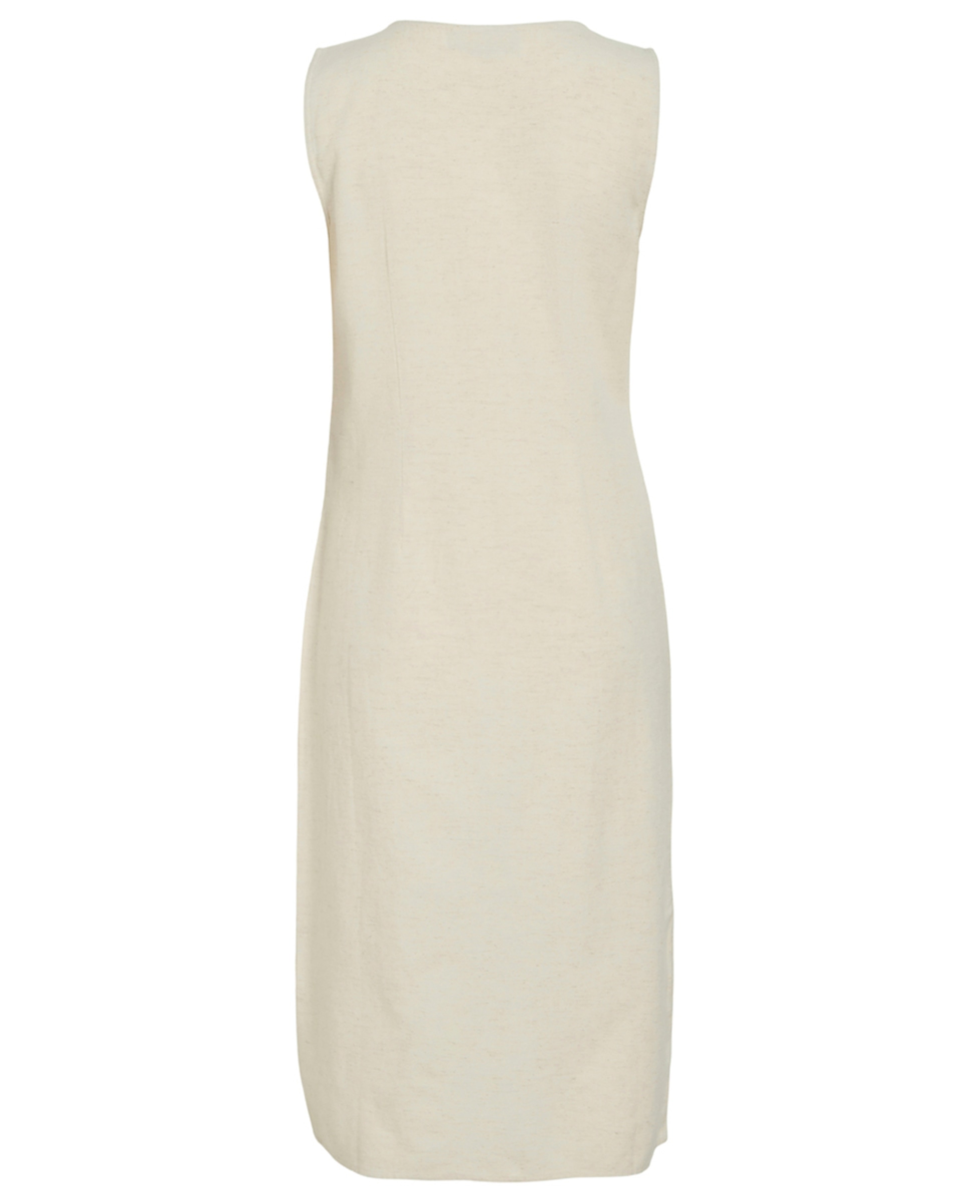 Vestido Midi sem Mangas e com Decote em Bico Cru-7