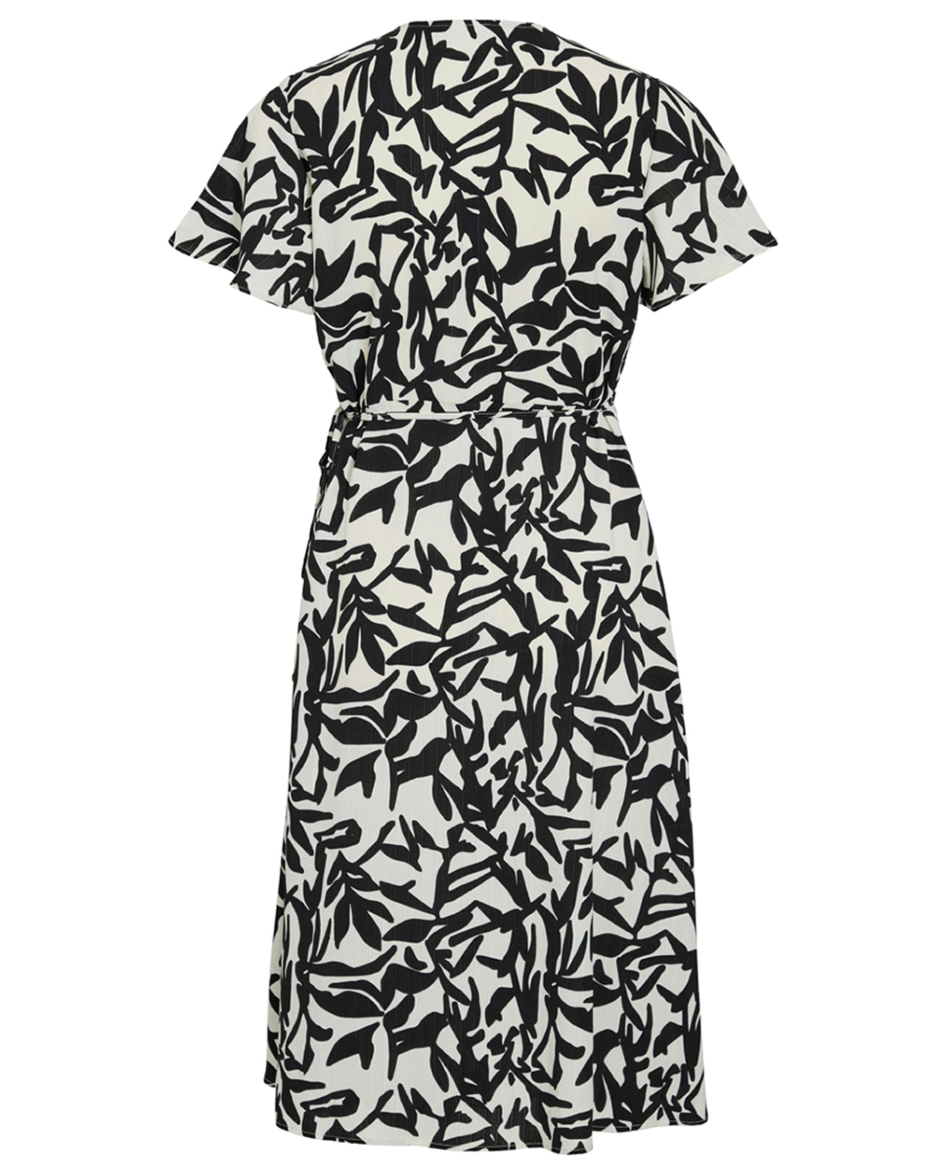 Vestido midi cruzado Bege-6