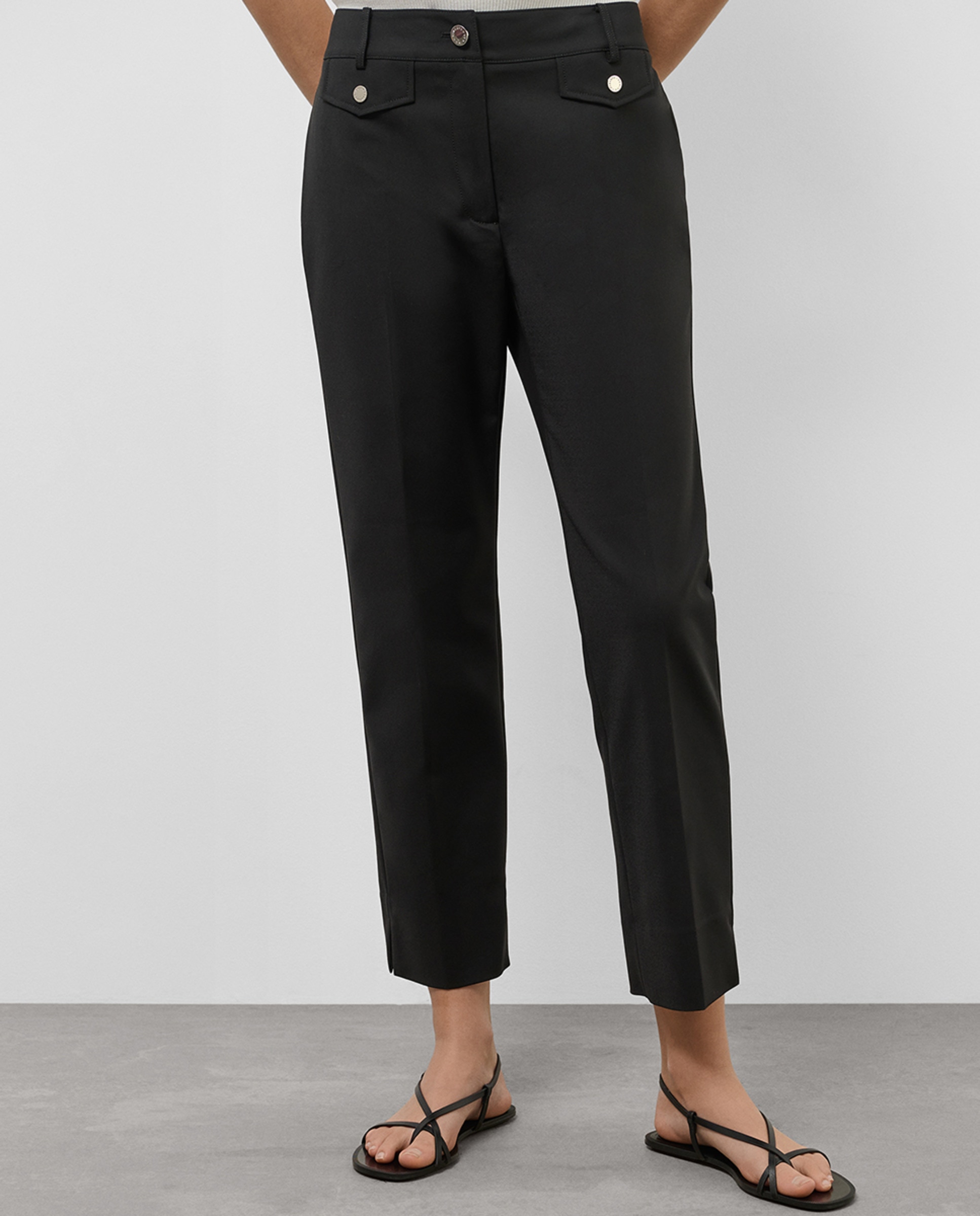 Calças skinny de mulher Preto-2