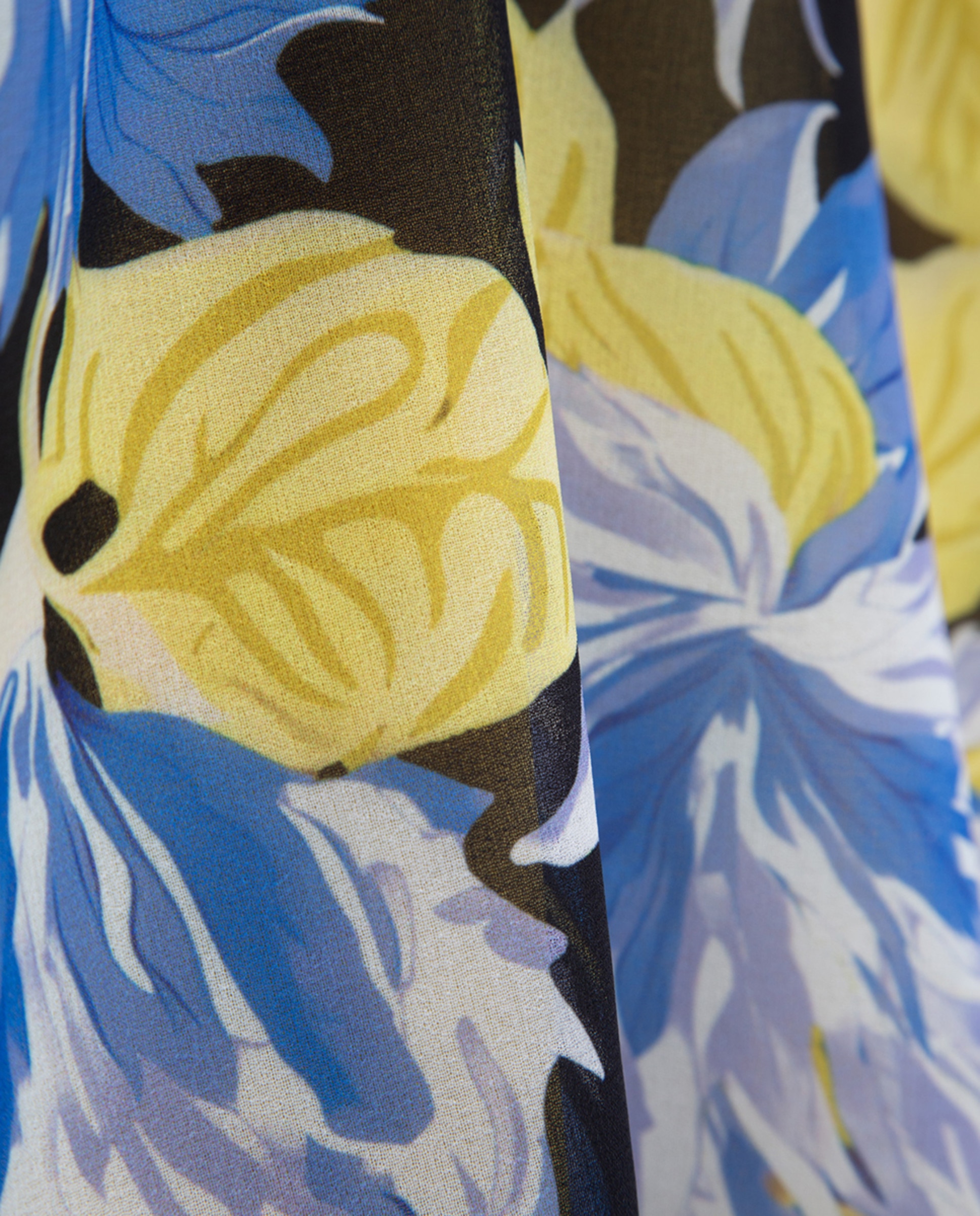 Top de Alças em Crepe Georgette com Estampado Floral Azul-marinho-5