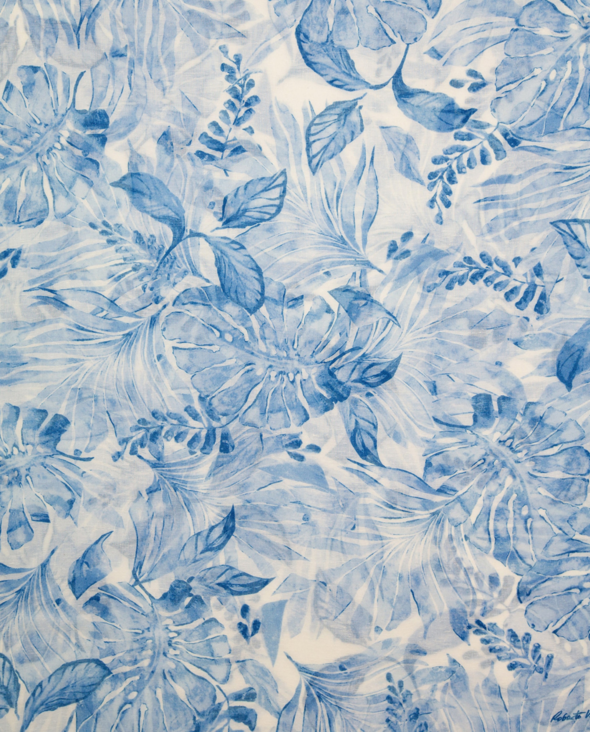 Écharpe com estampado Azul-2