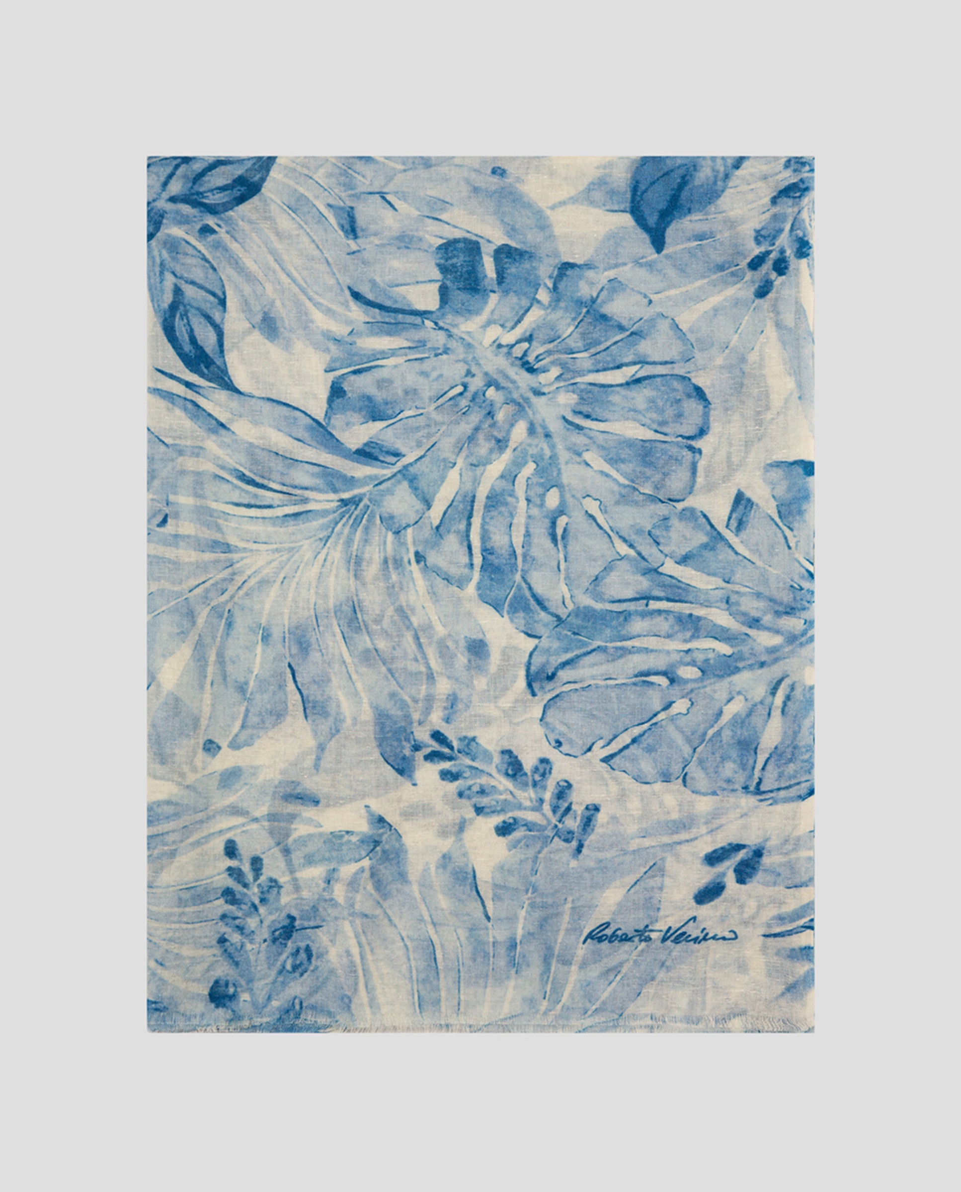 Écharpe com estampado Azul-1