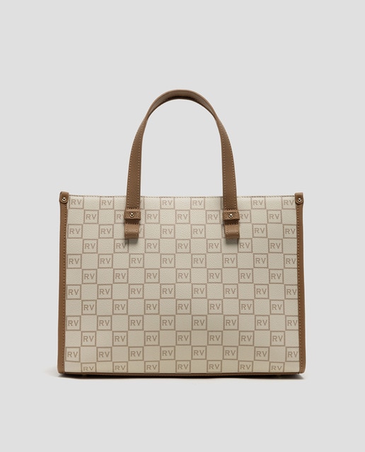 Imagem 0 de Mala de Mão Gala Satchel Maxi em Pele com Logótipos