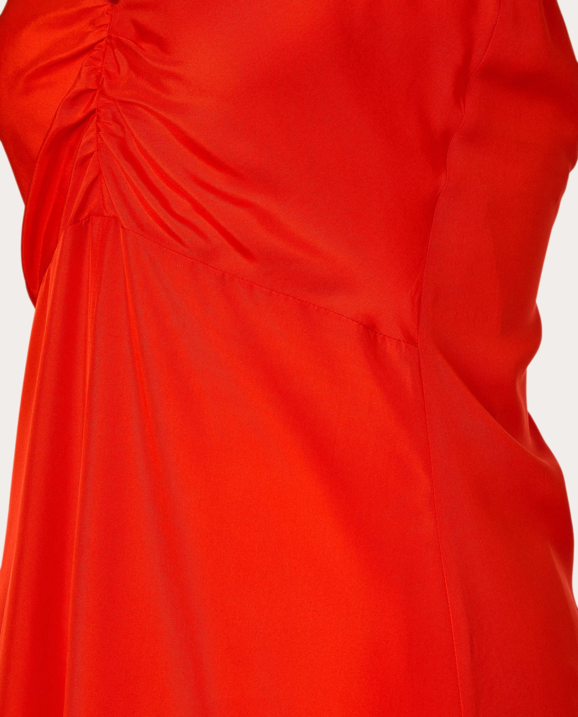 Vestido Comprido de Seda Laranja-3