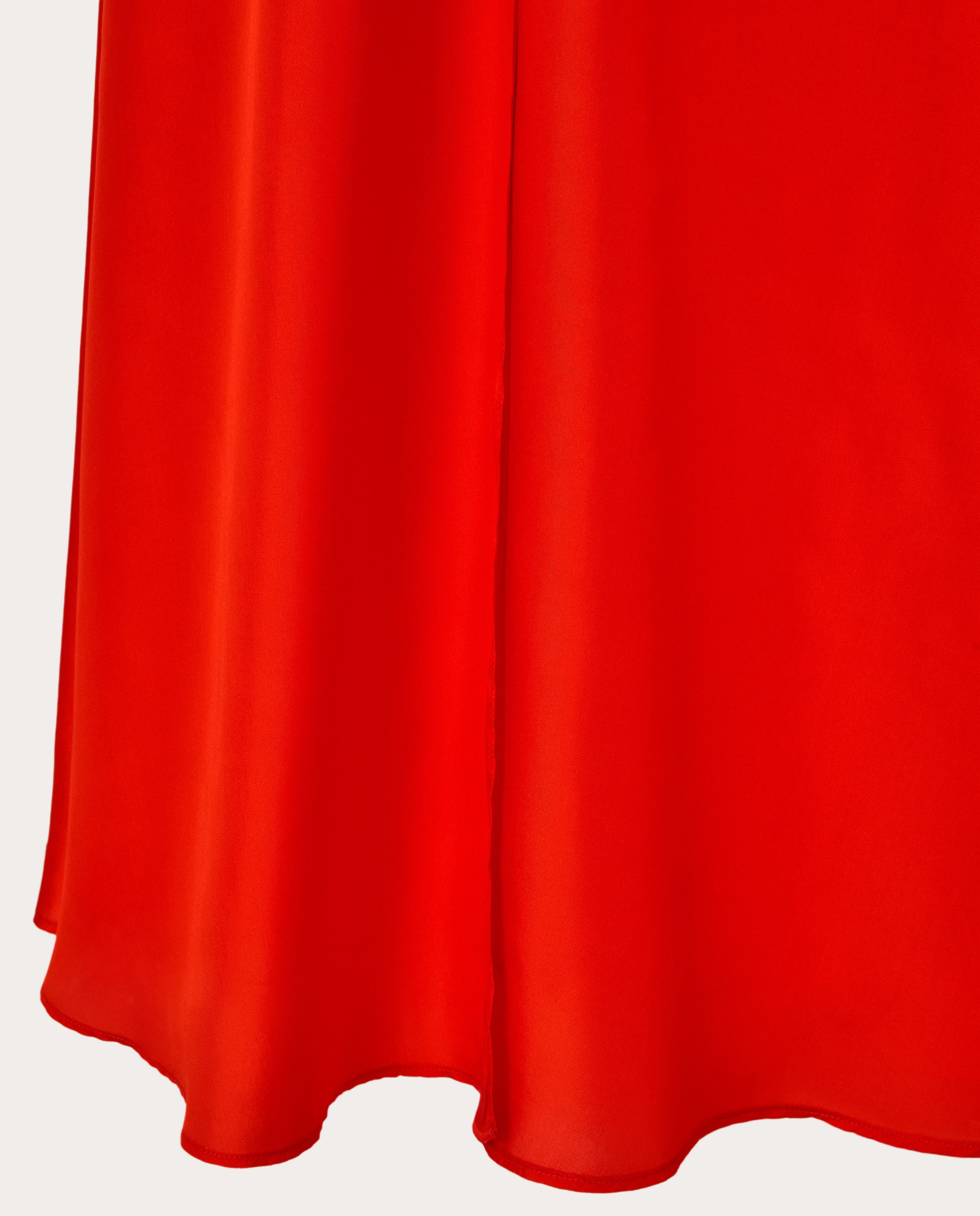 Vestido Comprido de Seda Laranja-4