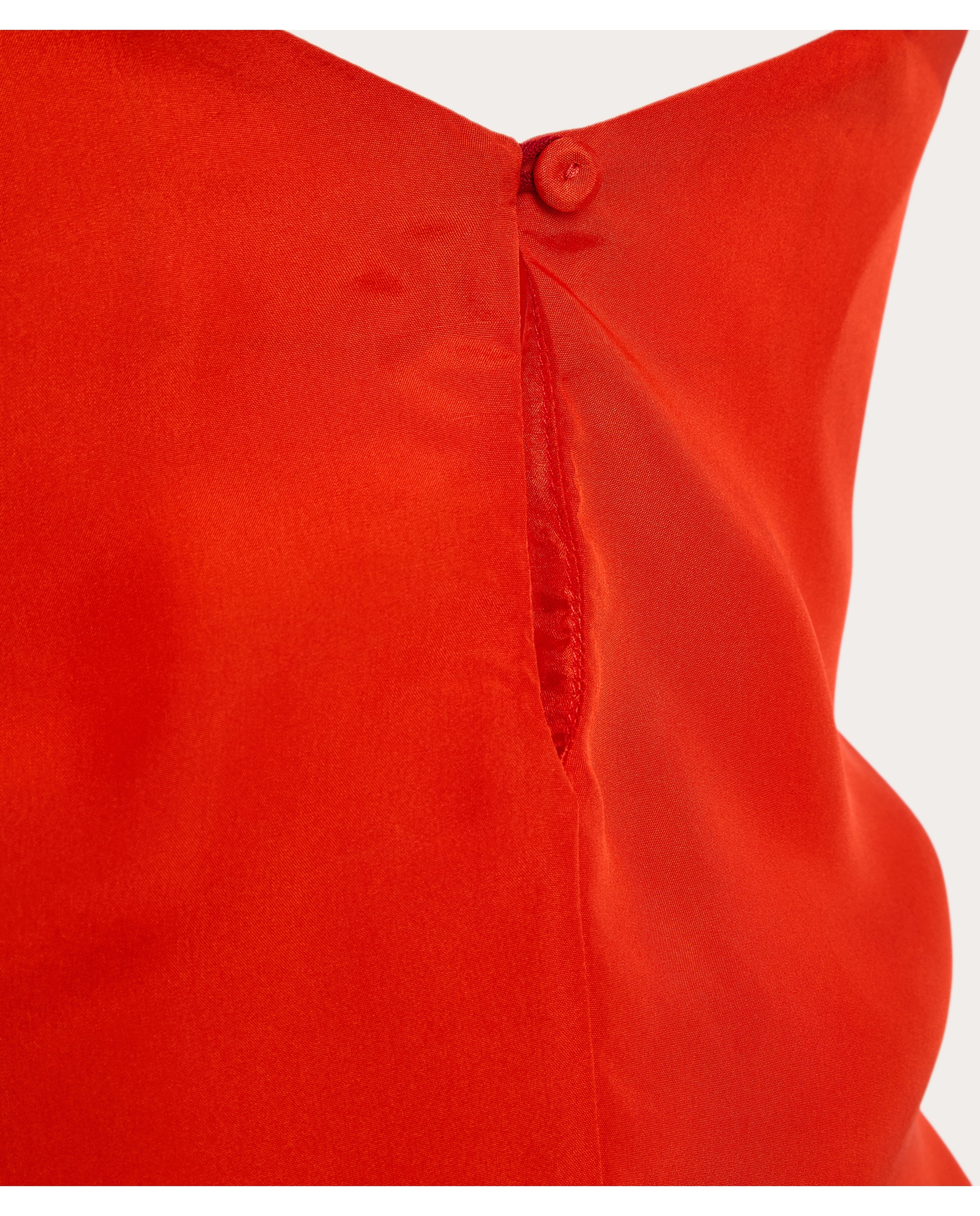 Vestido Comprido de Seda Laranja-5