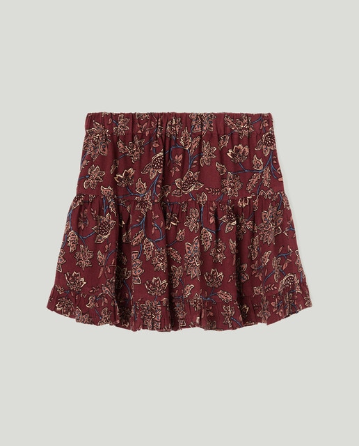 Imagen 0 de Falda niña viscosa volante