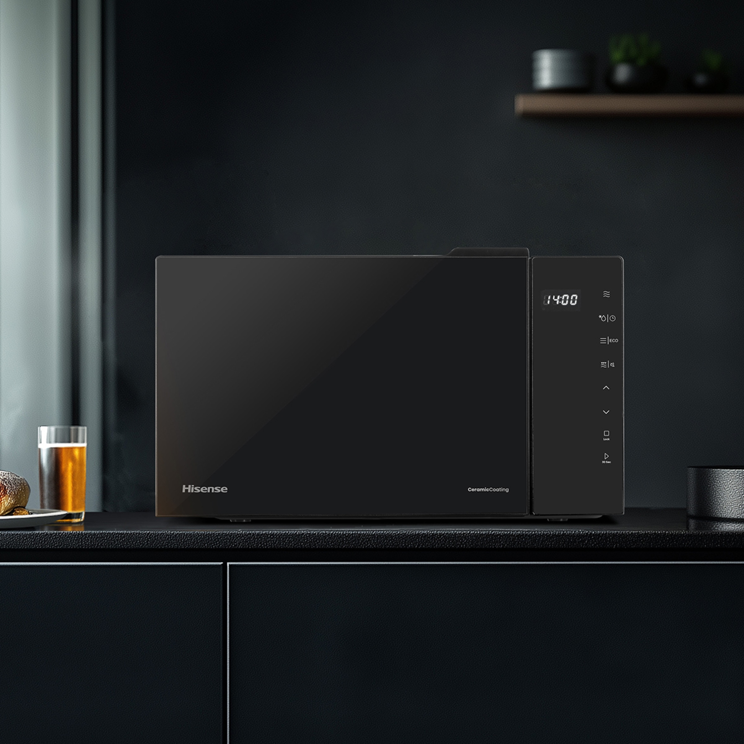 Microondas Hisense 23 litros y grill - H23MOBS5HG4 Negro-13