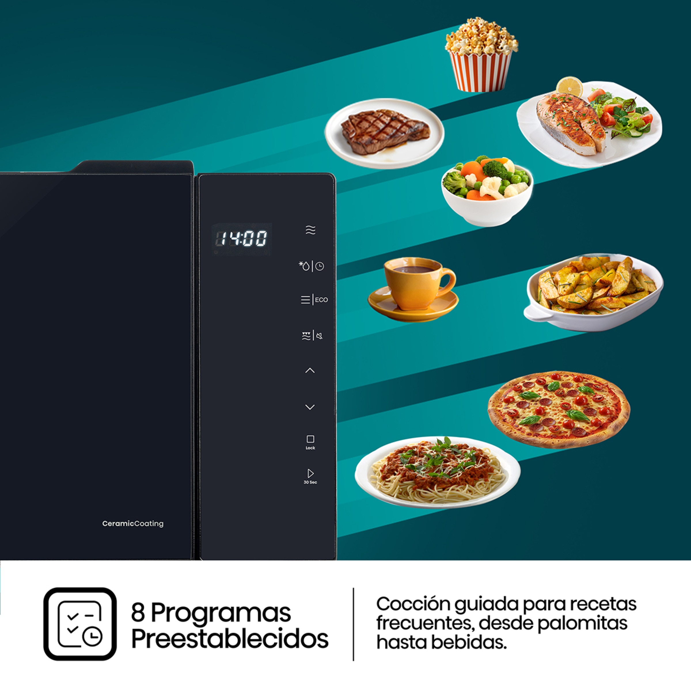 Microondas Hisense 23 litros y grill - H23MOBS5HG4 Negro-10