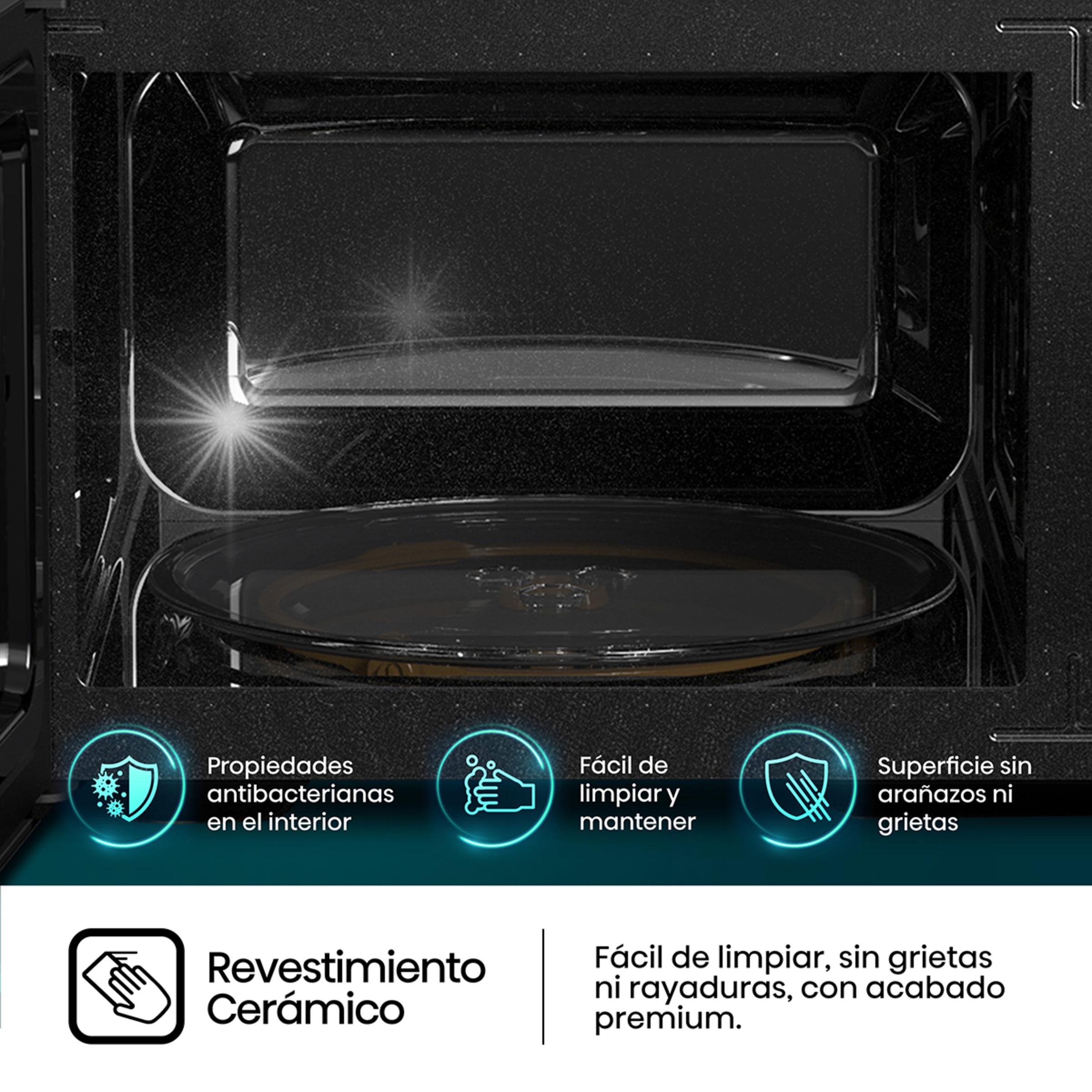 Microondas Hisense 23 litros y grill - H23MOBS5HG4 Negro-5