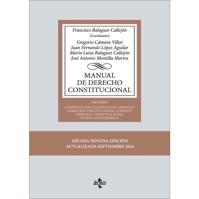 Imagen 0 de Manual de Derecho Constitucional: Vol. I: Constitución y fuentes del Derecho. Derecho Constitucional Europeo. Tribunal Constitucional. Estado autonóm