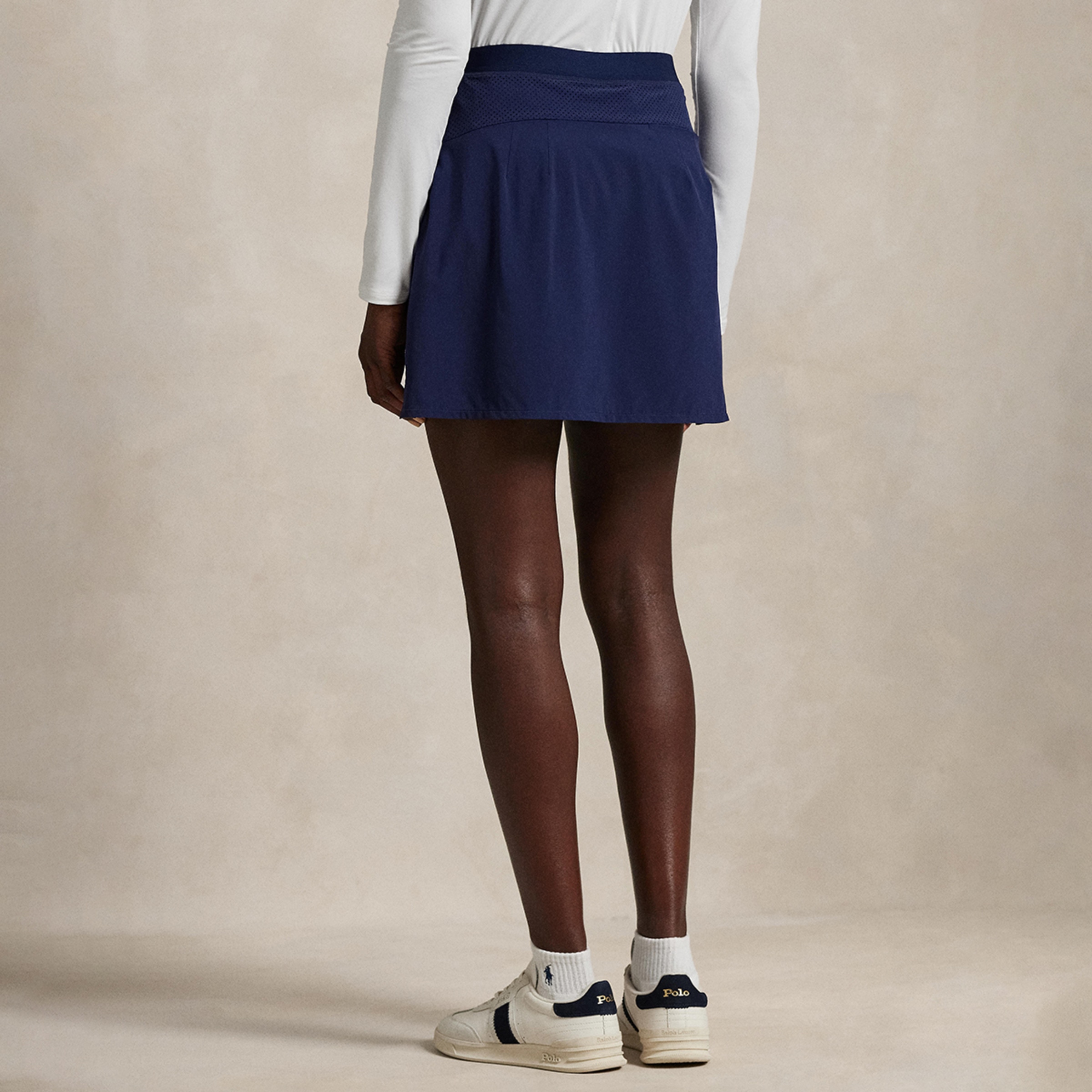 Saia-Calça Desportiva Elástica de Mulher Azul-marinho-2