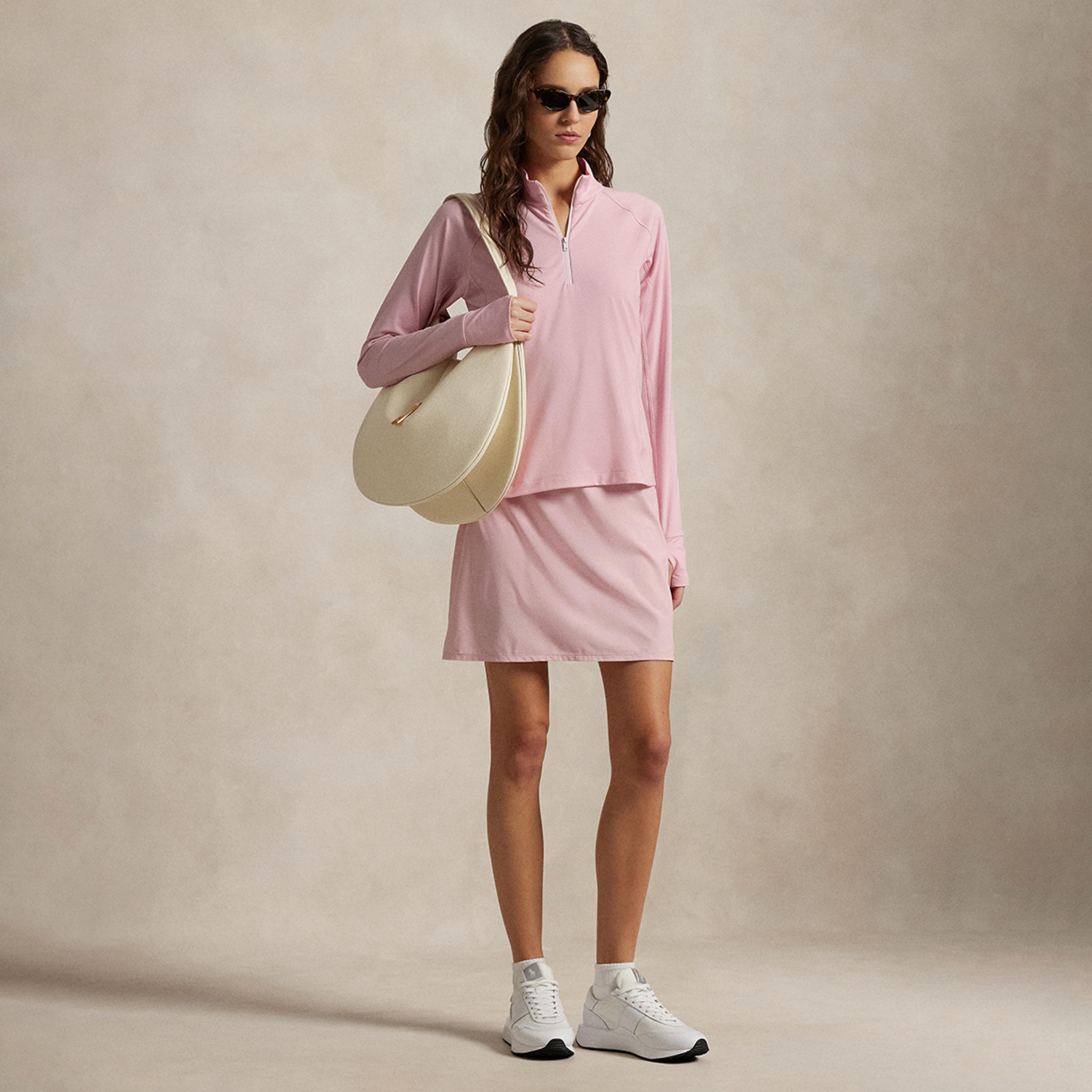 Saia-Calça Desportiva Elástica de Mulher Rosa-4